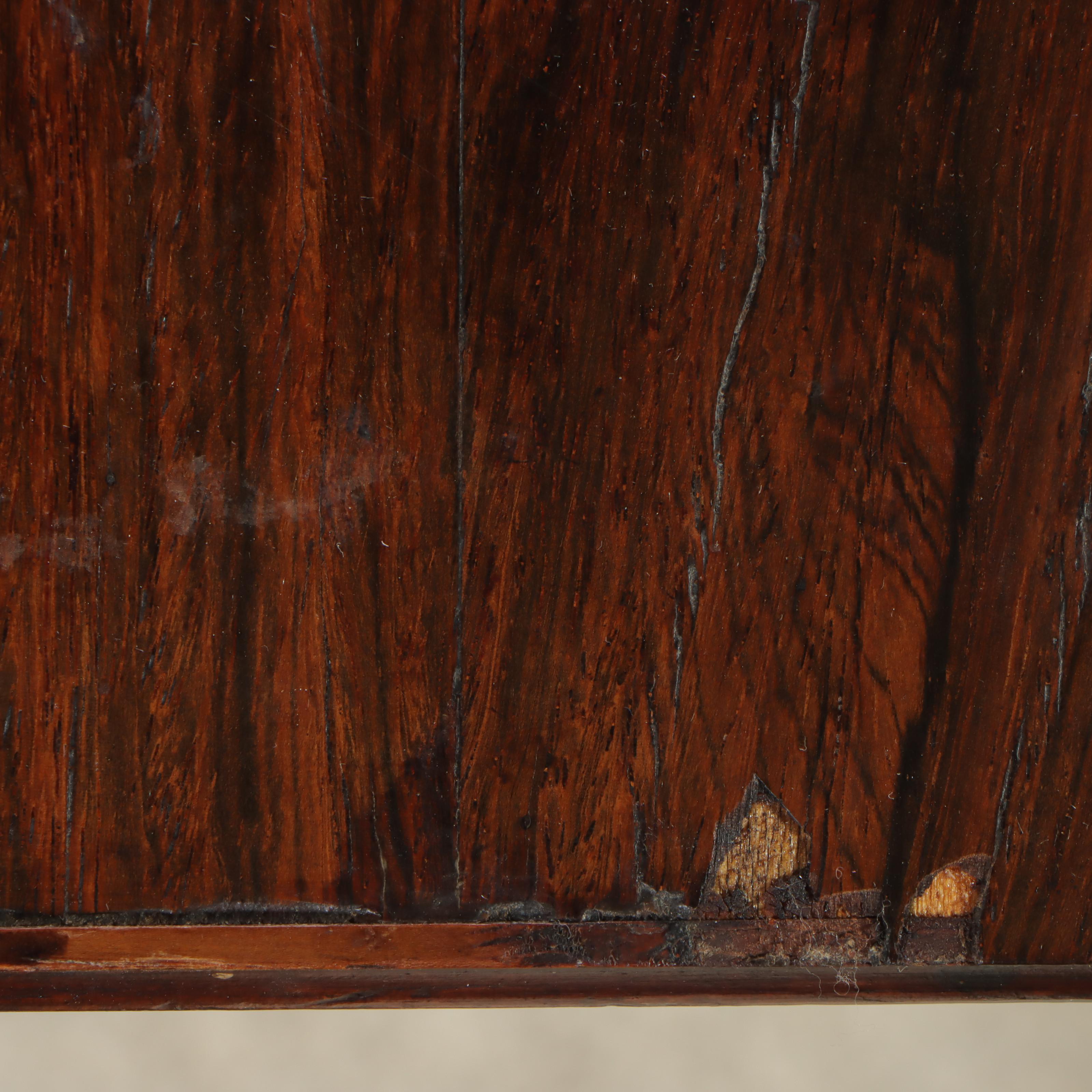 Napoleon III Rosewood Drop-Leaf Bedside Table, Late 19th Century