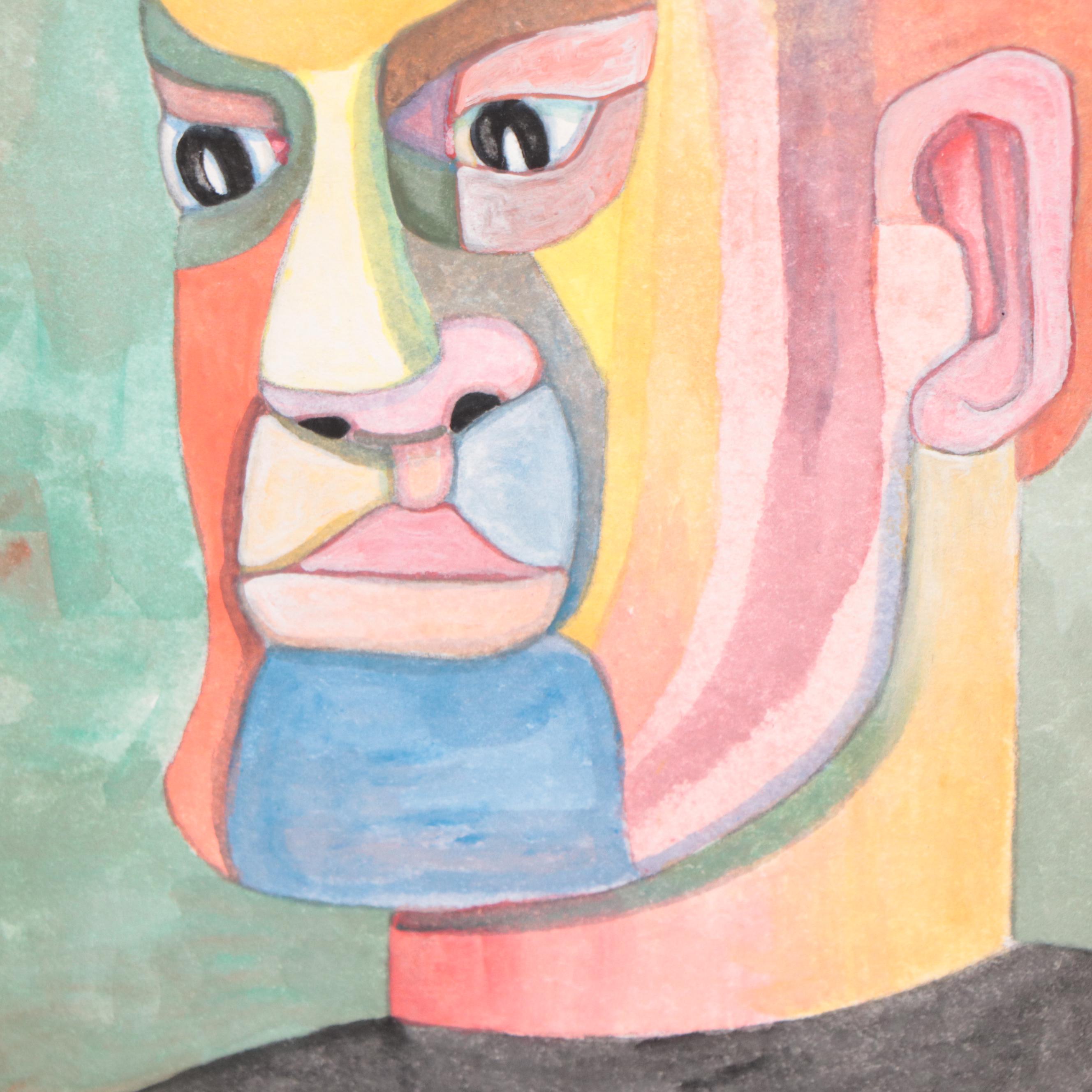 Joseph Ray York Watercolor Painting "Portrait: Kurtz," 2019