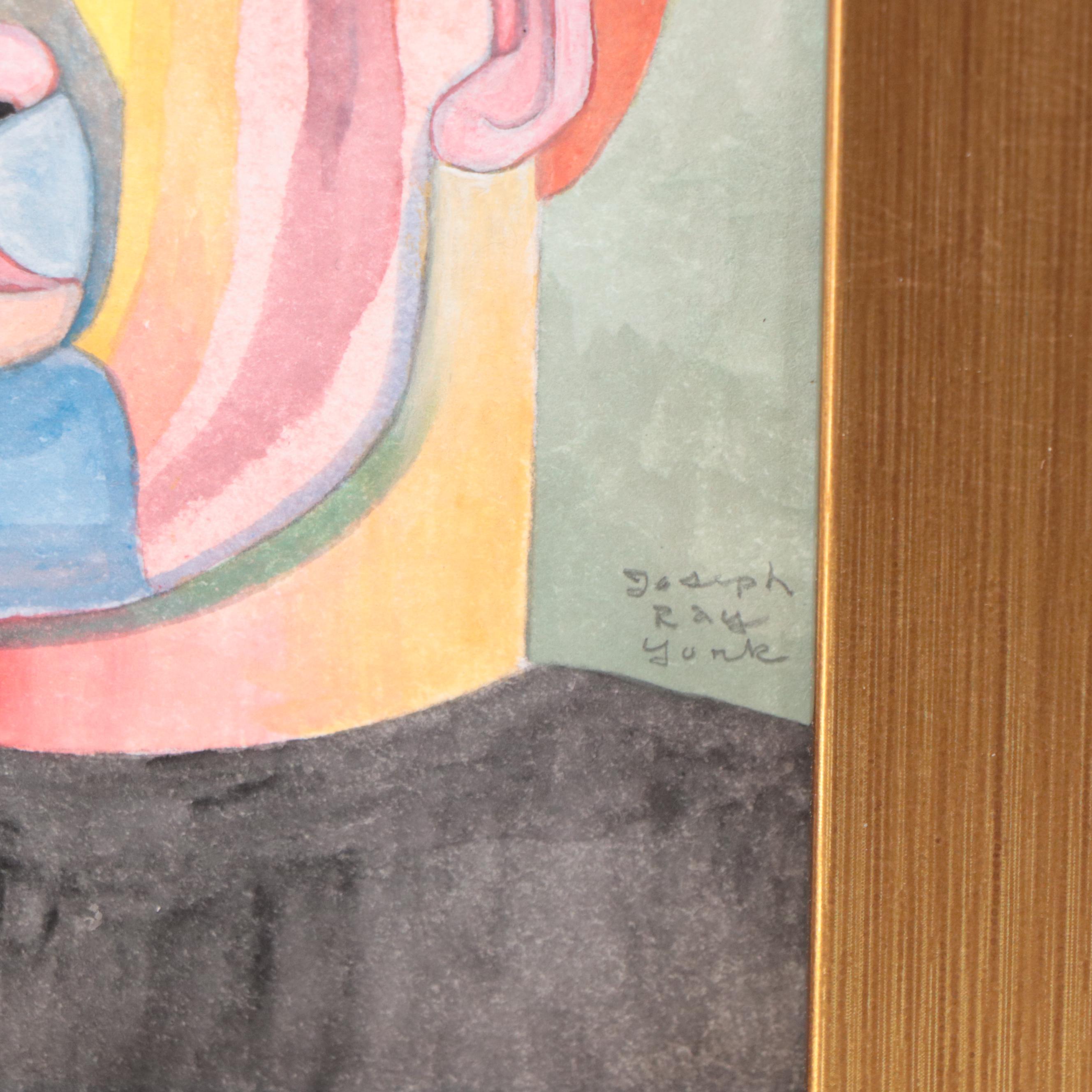 Joseph Ray York Watercolor Painting "Portrait: Kurtz," 2019