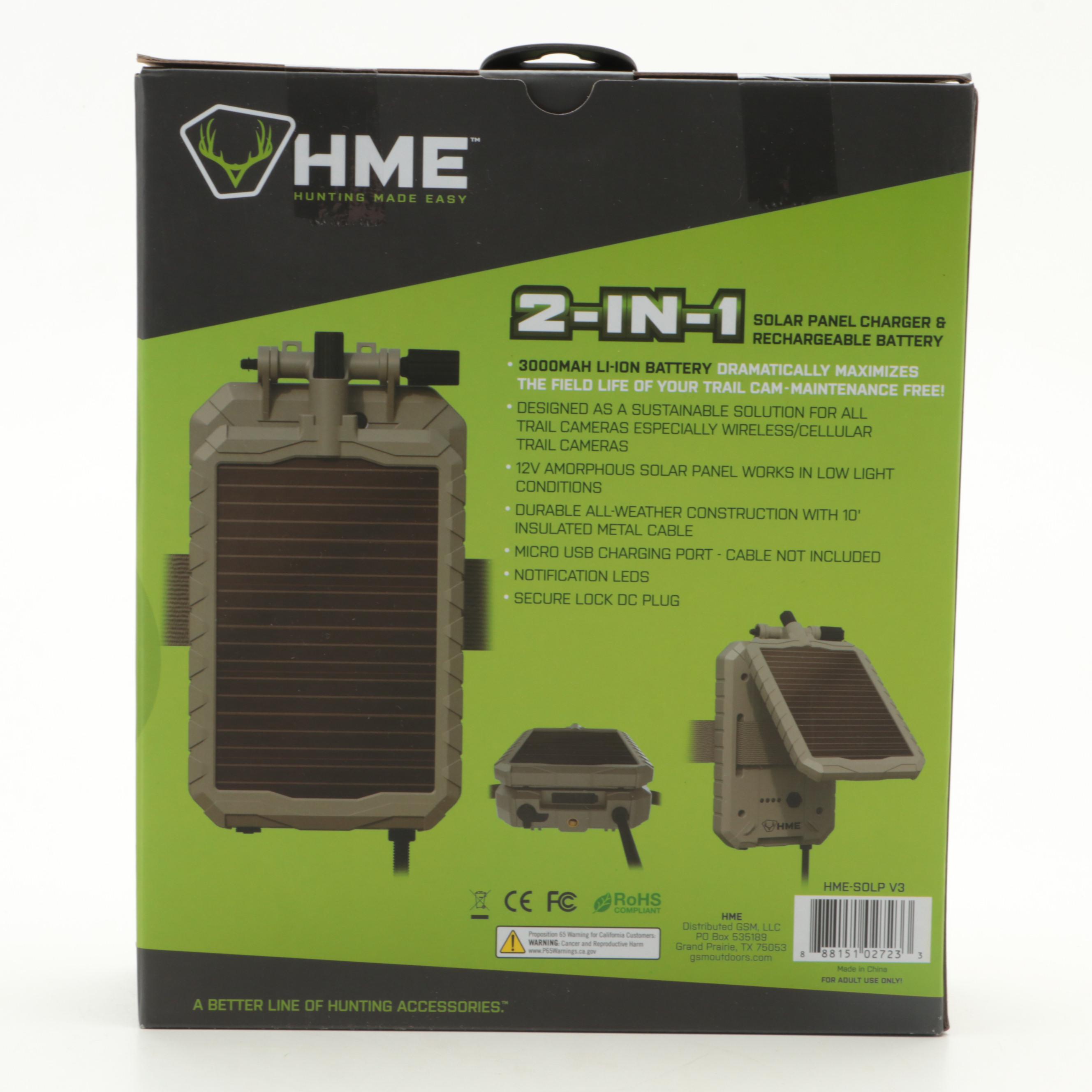 HME Sol-Pack Trail Camera Solar Battery Pack