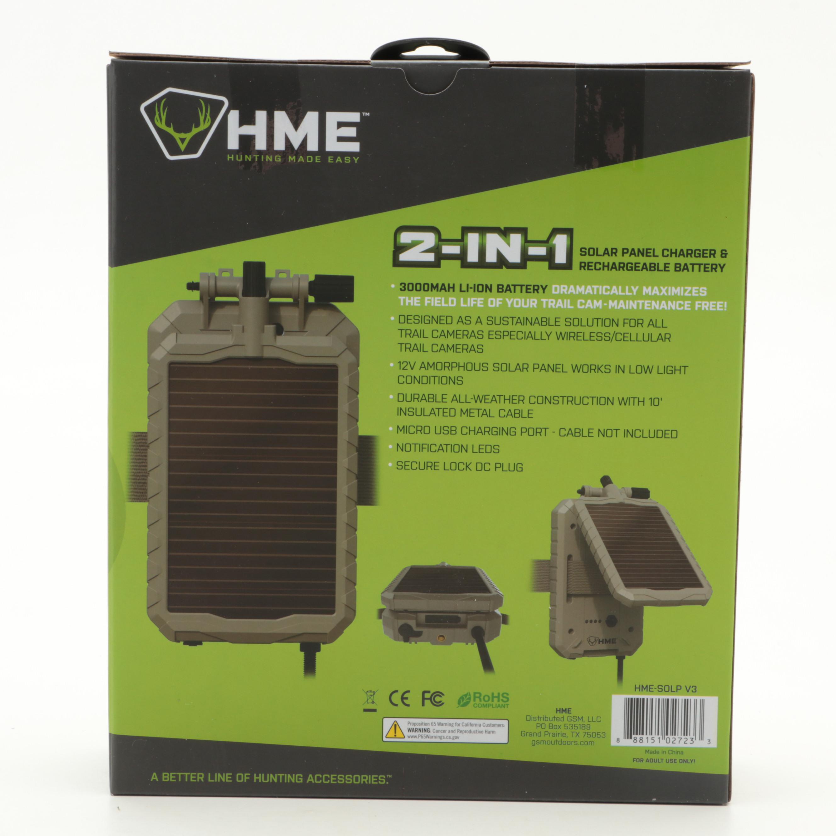 HME Sol-Pack Trail Camera Solar Battery Pack
