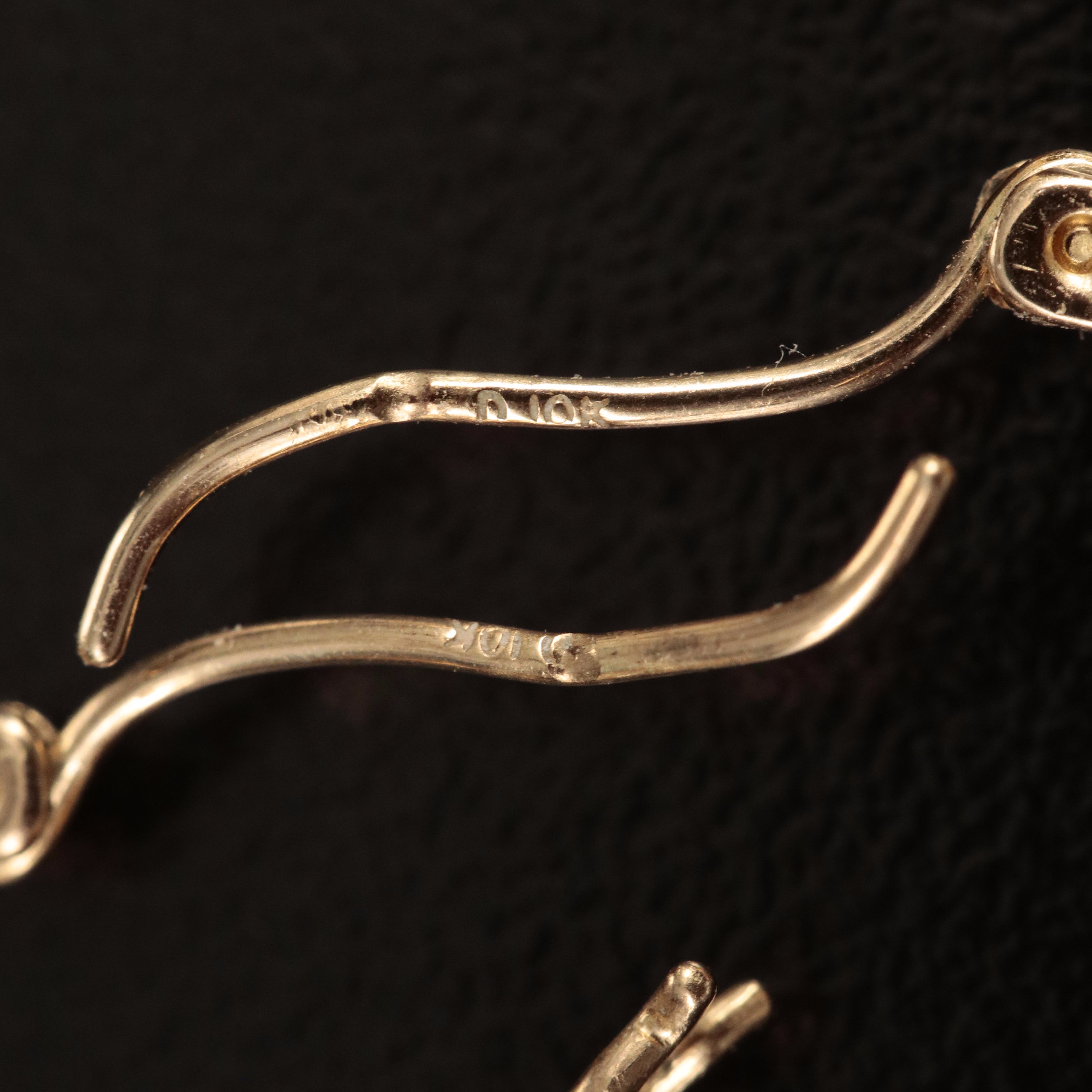 10K Enamel Hoop Earrings