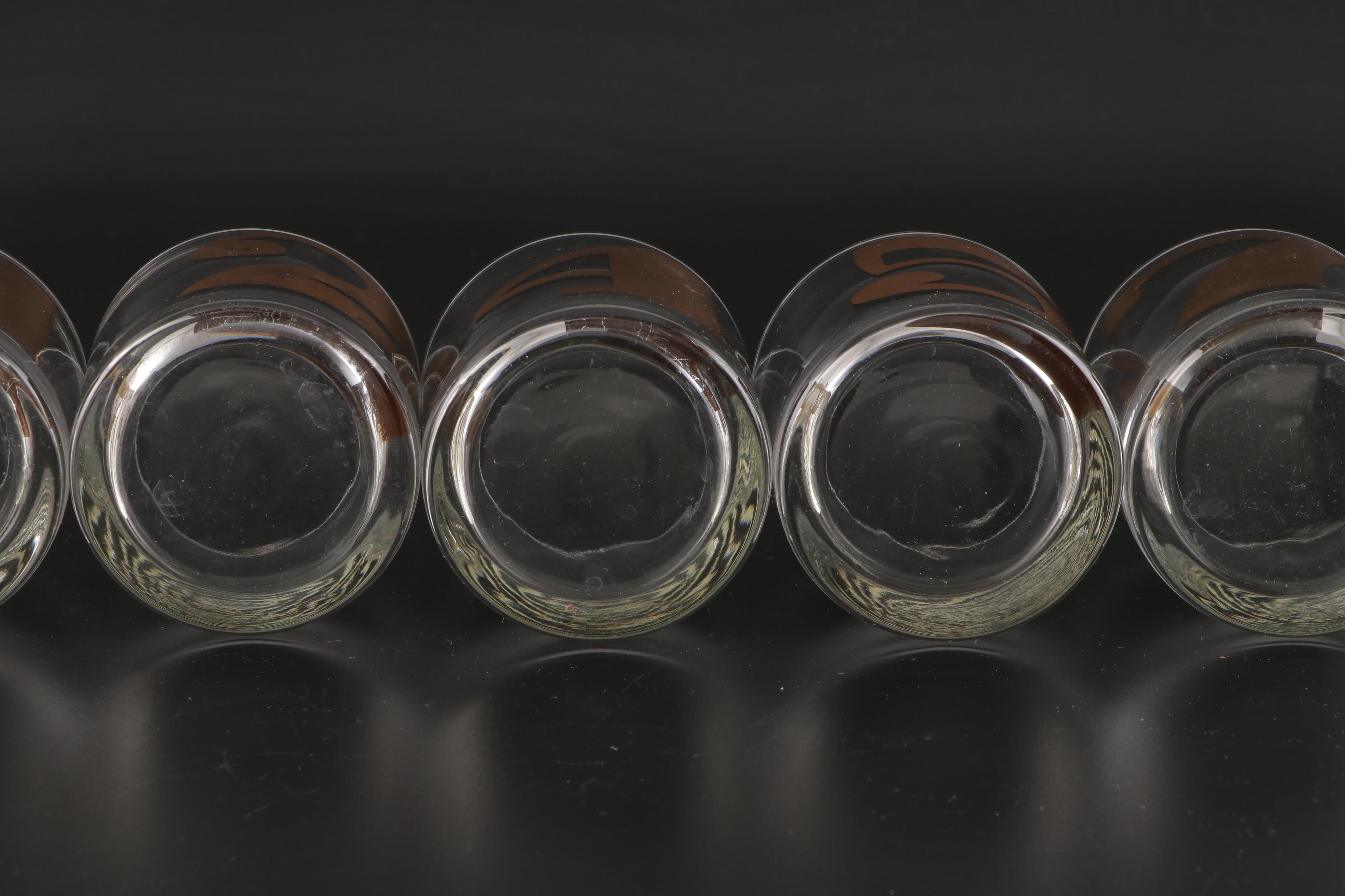 Mod Style Numbered Old Fashioned Glasses