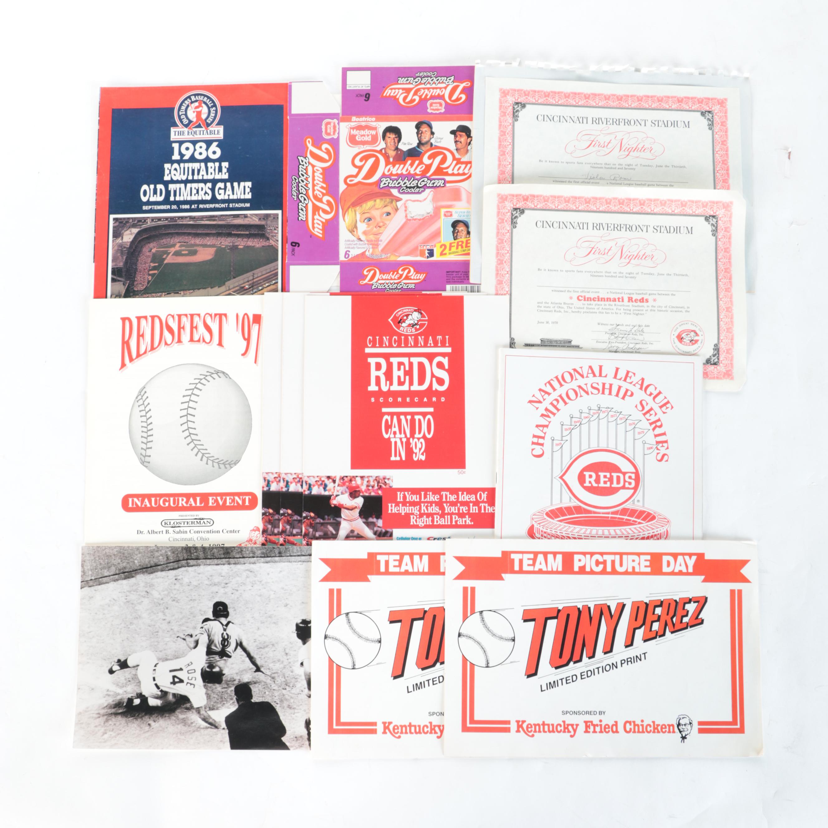 Cincinnati Reds Pete Rose, Other Shirts, Pins, Pages and More Memorabilia