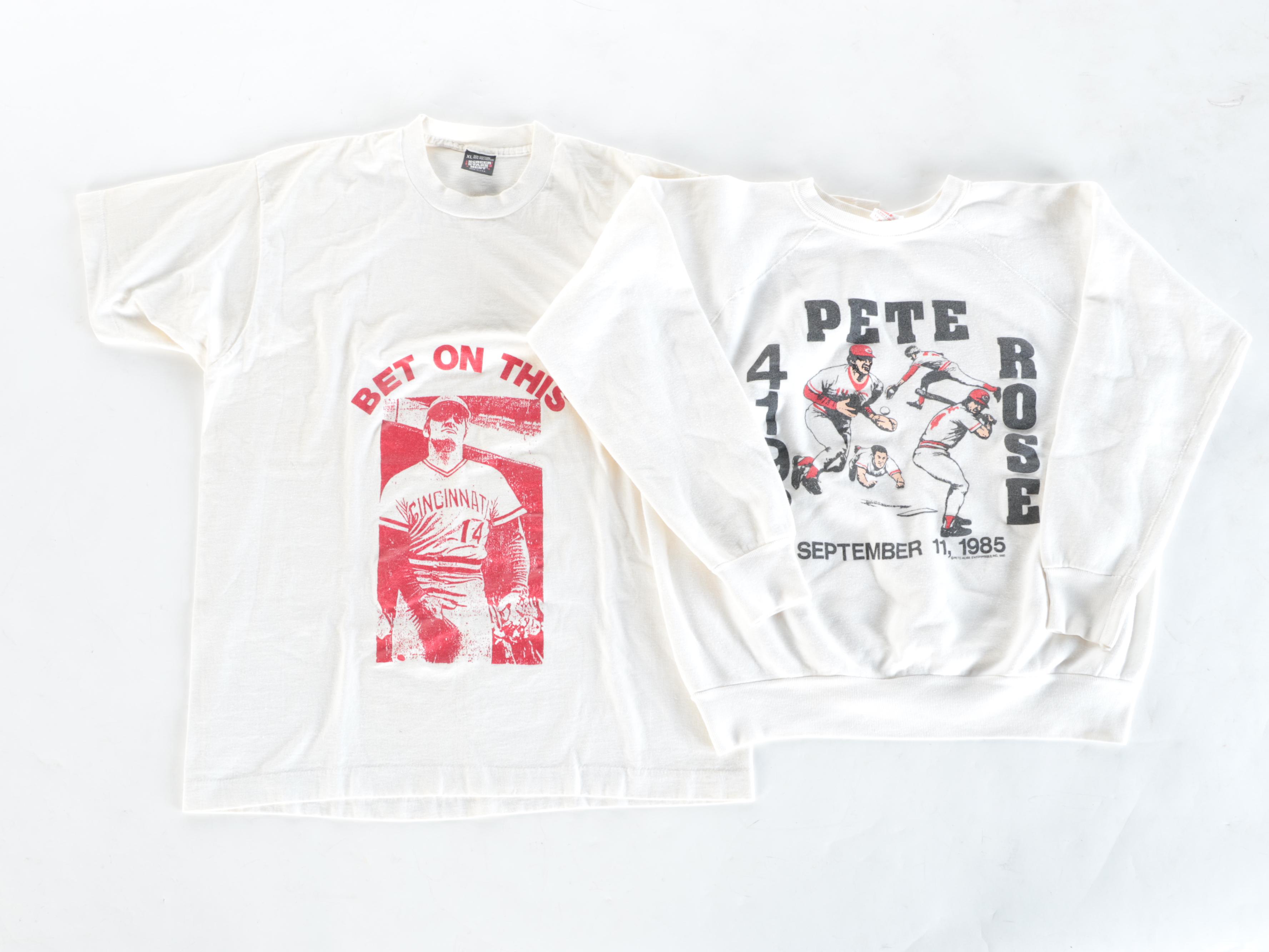 Cincinnati Reds Pete Rose, Other Shirts, Pins, Pages and More Memorabilia
