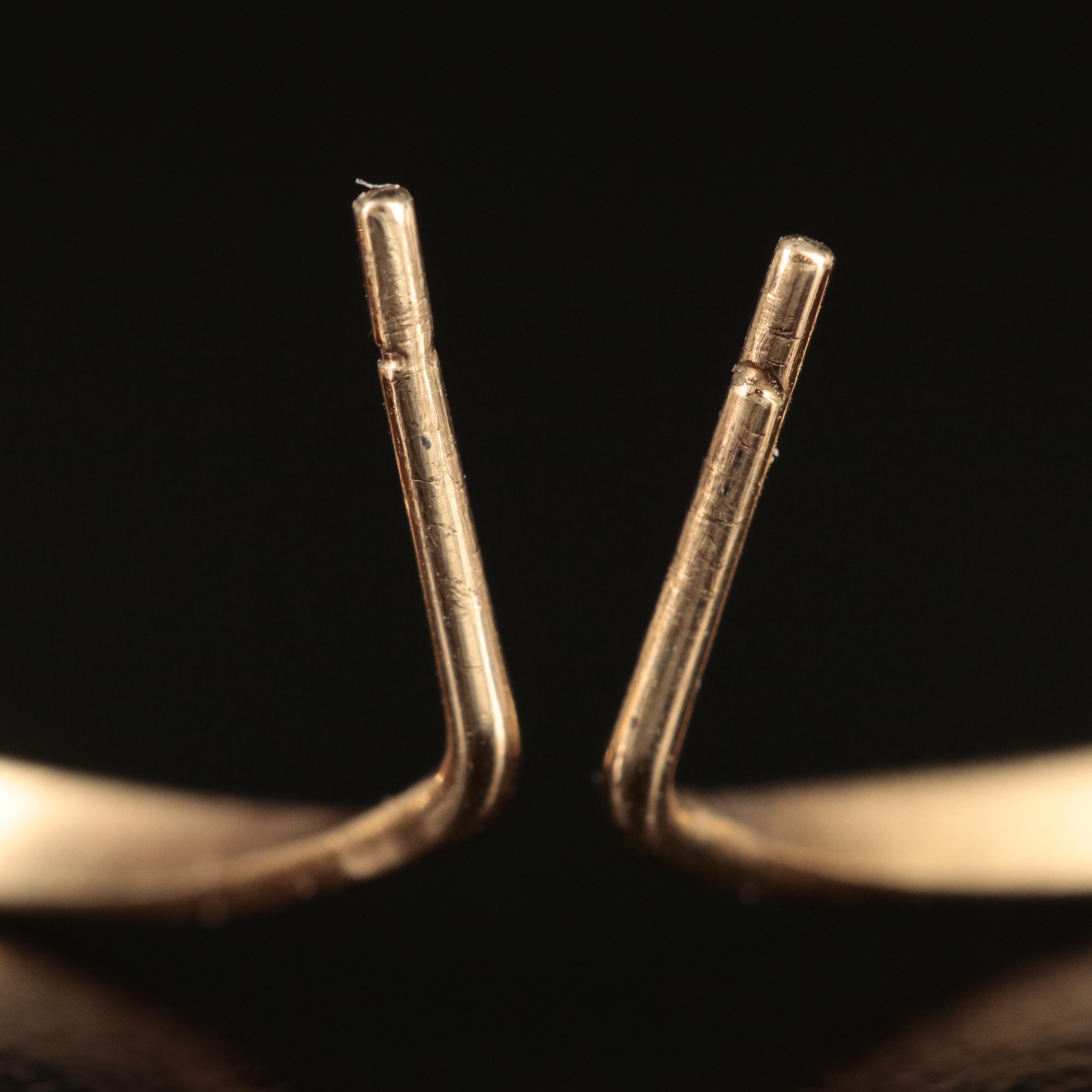 Ed Levin Studio 14K Front Facing J Hoop Earrings