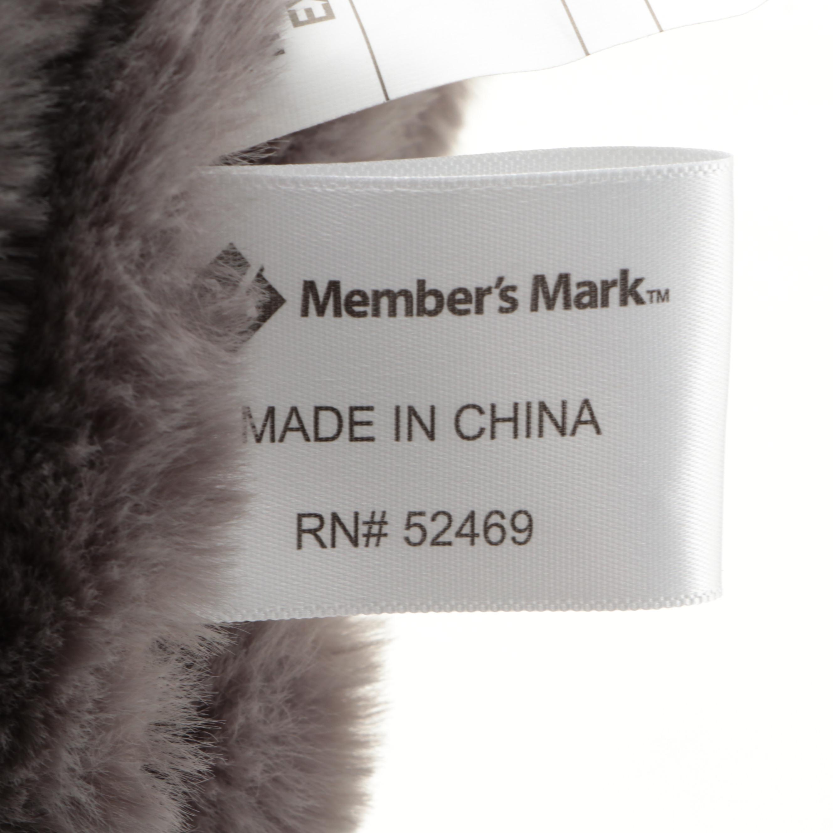 Member's Mark Hotel Premier Collection Luxury Throw in Carved Charcoal