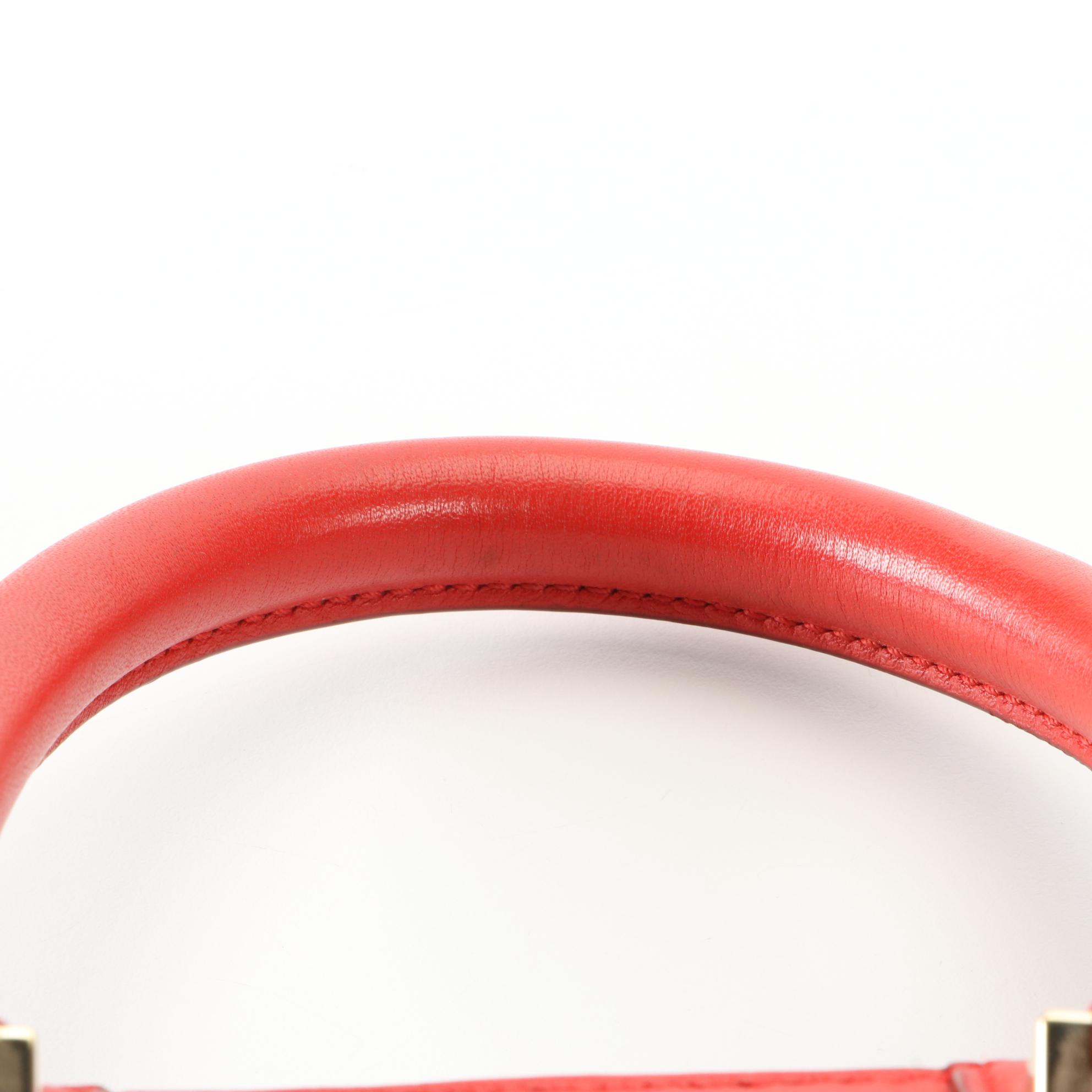 Givenchy Small Lucrezia Tote in Red Calfskin Leather