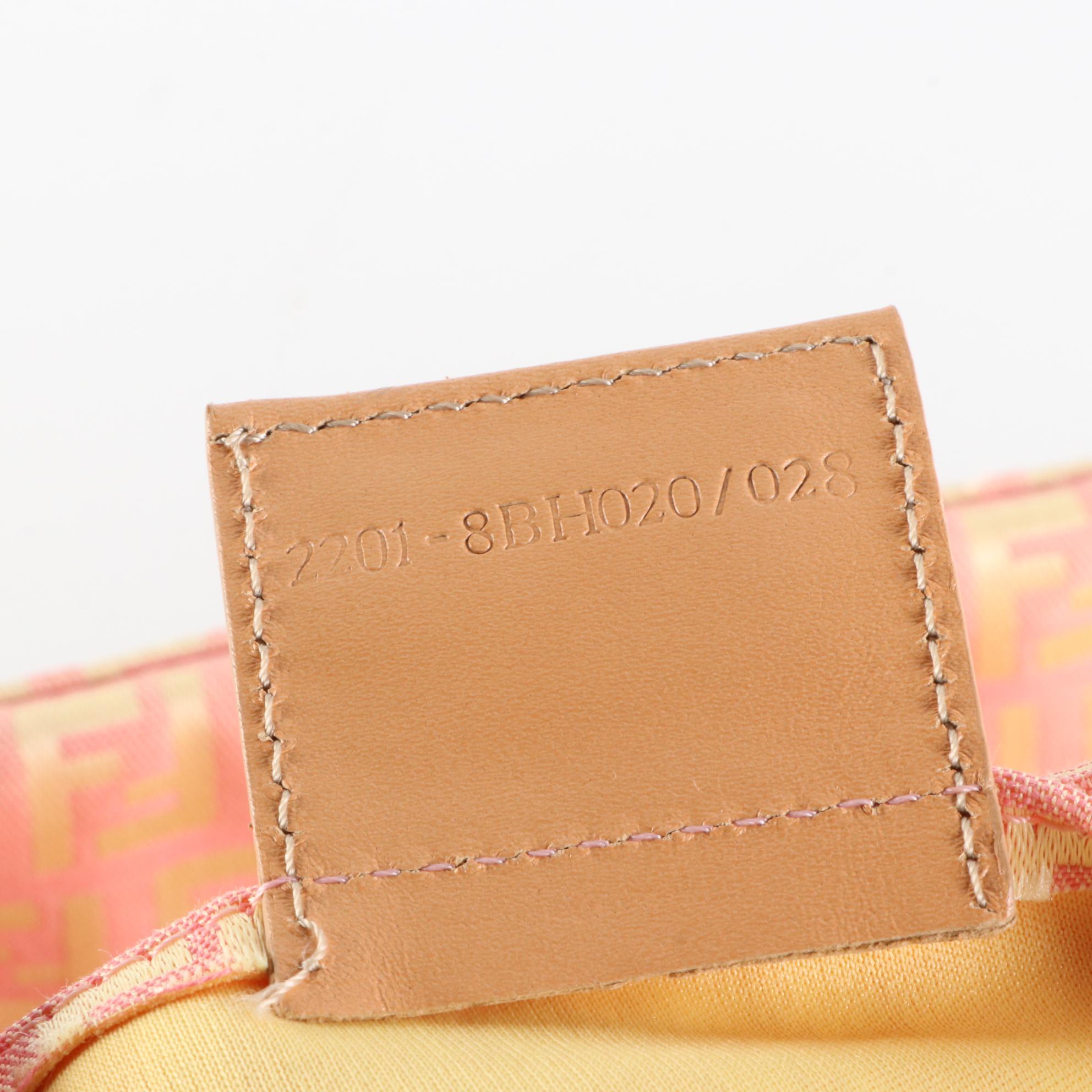 Fendi Pink Zucchino Canvas Tote with Leather Straps