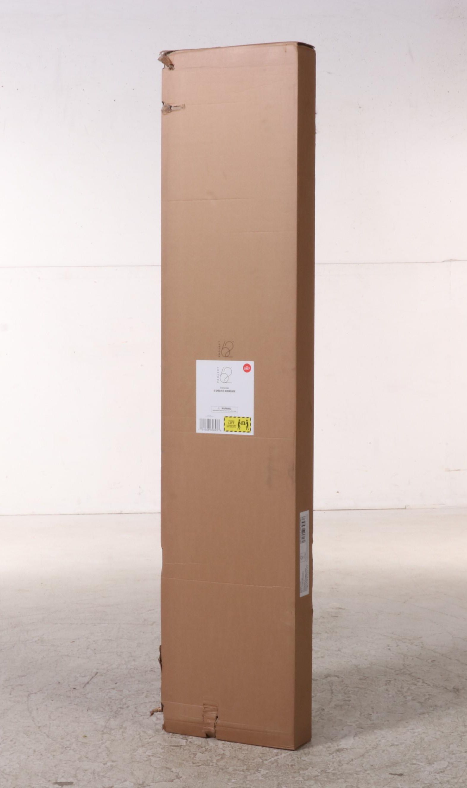 Project 62 Brannandale Five-Shelf Walnut Finish Bookcase