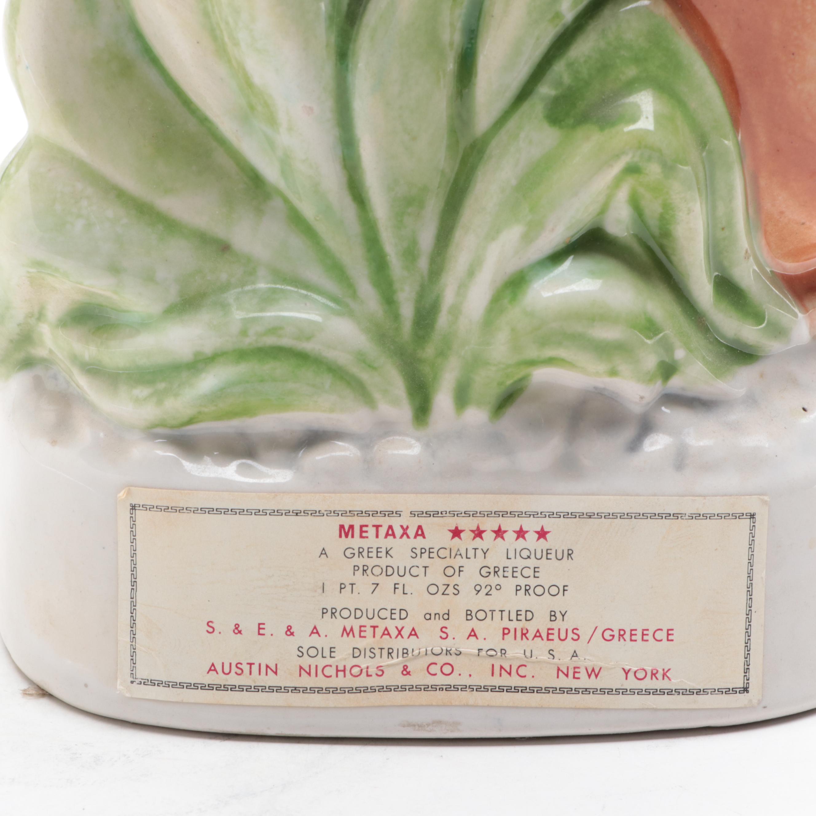 Coronetti for Metaxa Ceramic Greek Soldier Liquor Decanter