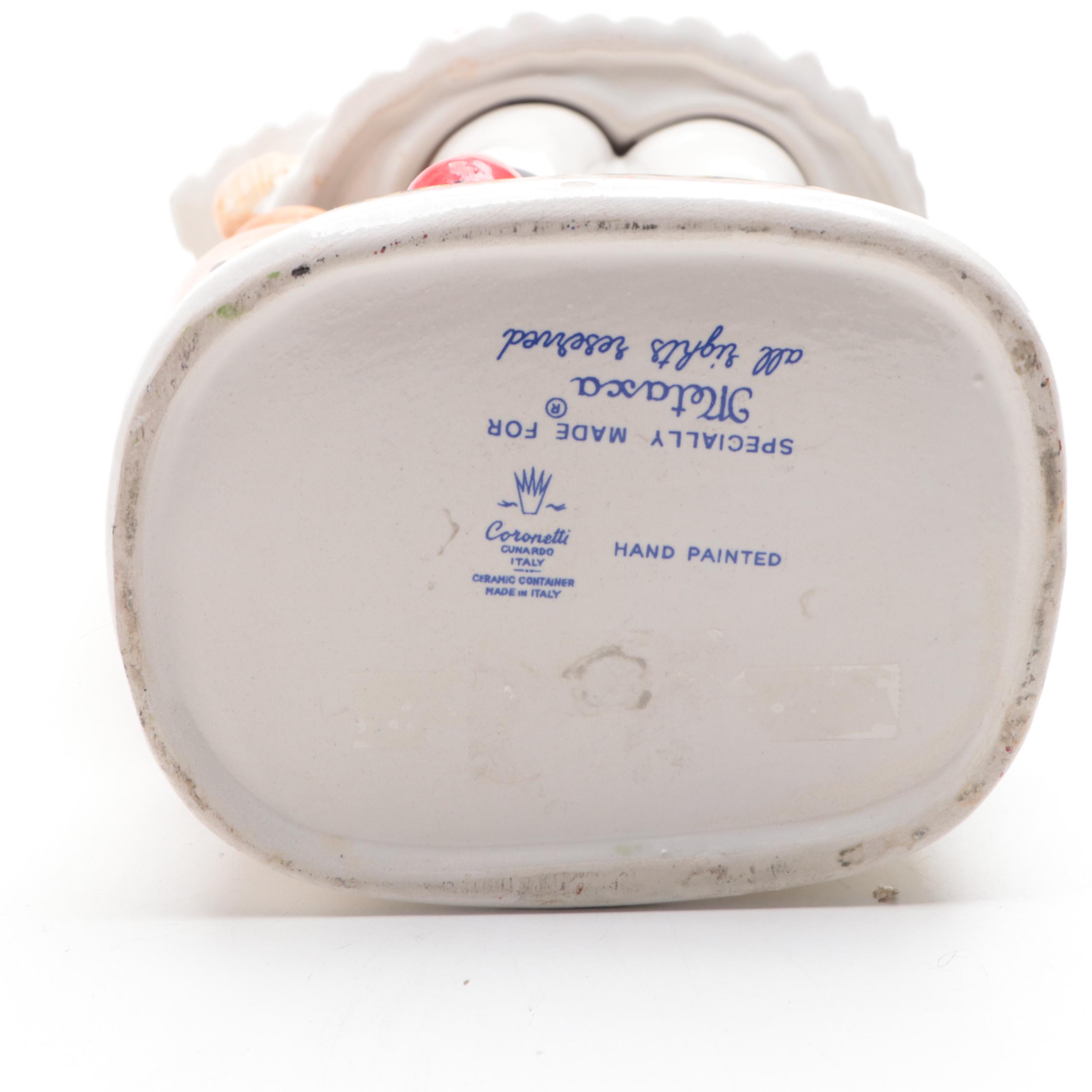 Coronetti for Metaxa Ceramic Greek Soldier Liquor Decanter