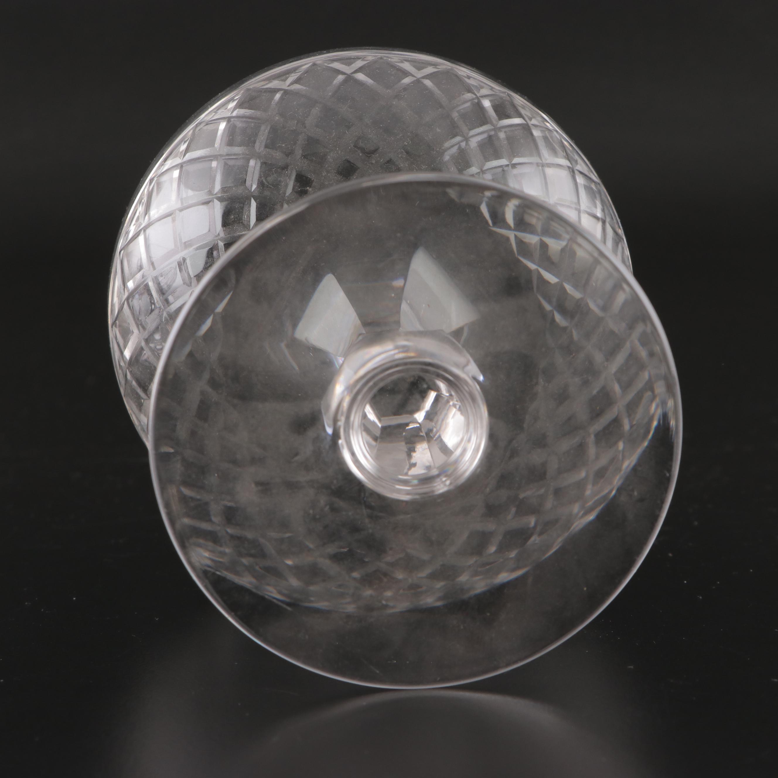 Cut Glass Champagne Coupes, Mid to Late 20th Century