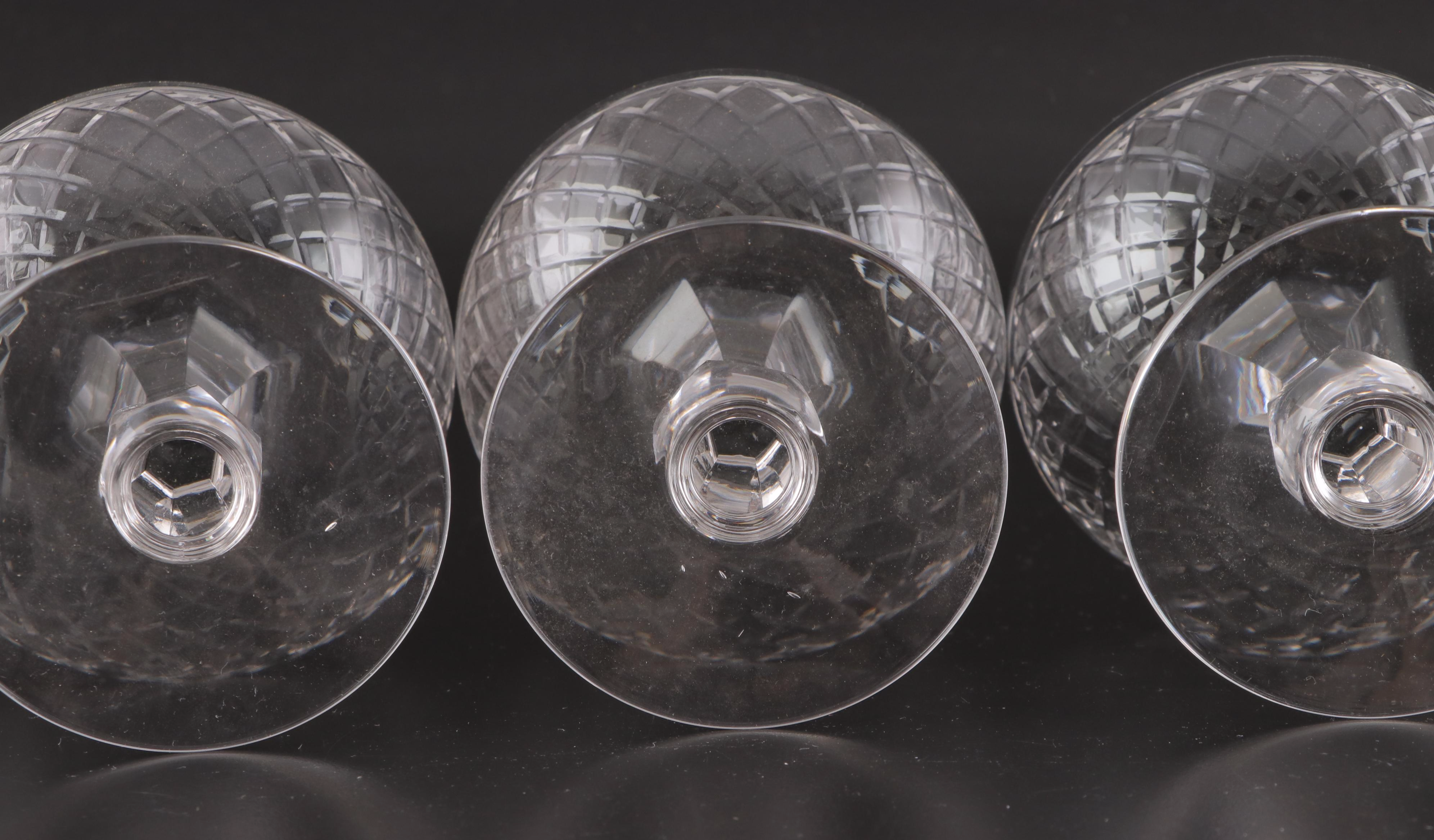 Cut Glass Champagne Coupes, Mid to Late 20th Century