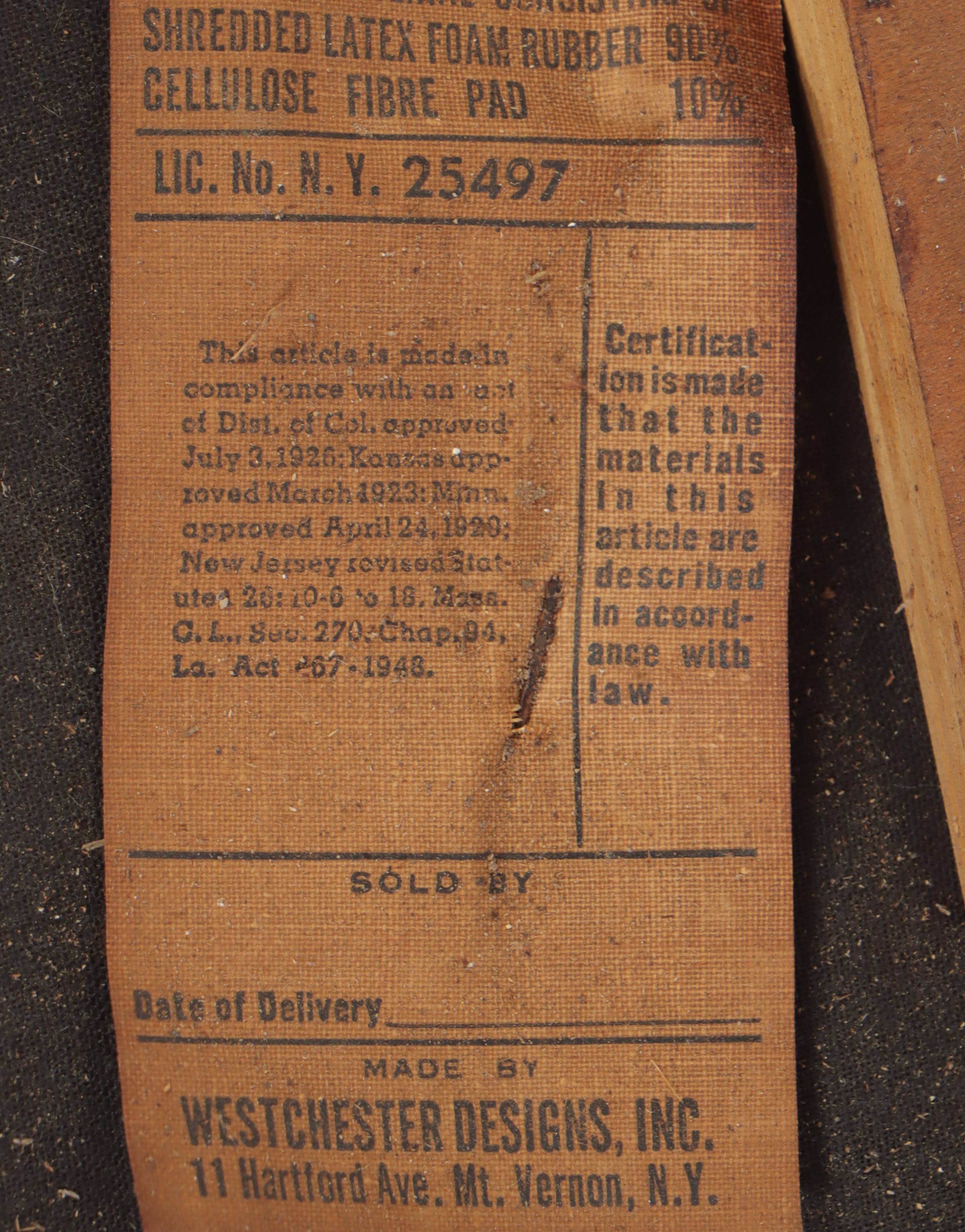 Four Westchester Designs Mid Century Modern Laminated Wood and Vinyl Side Chairs