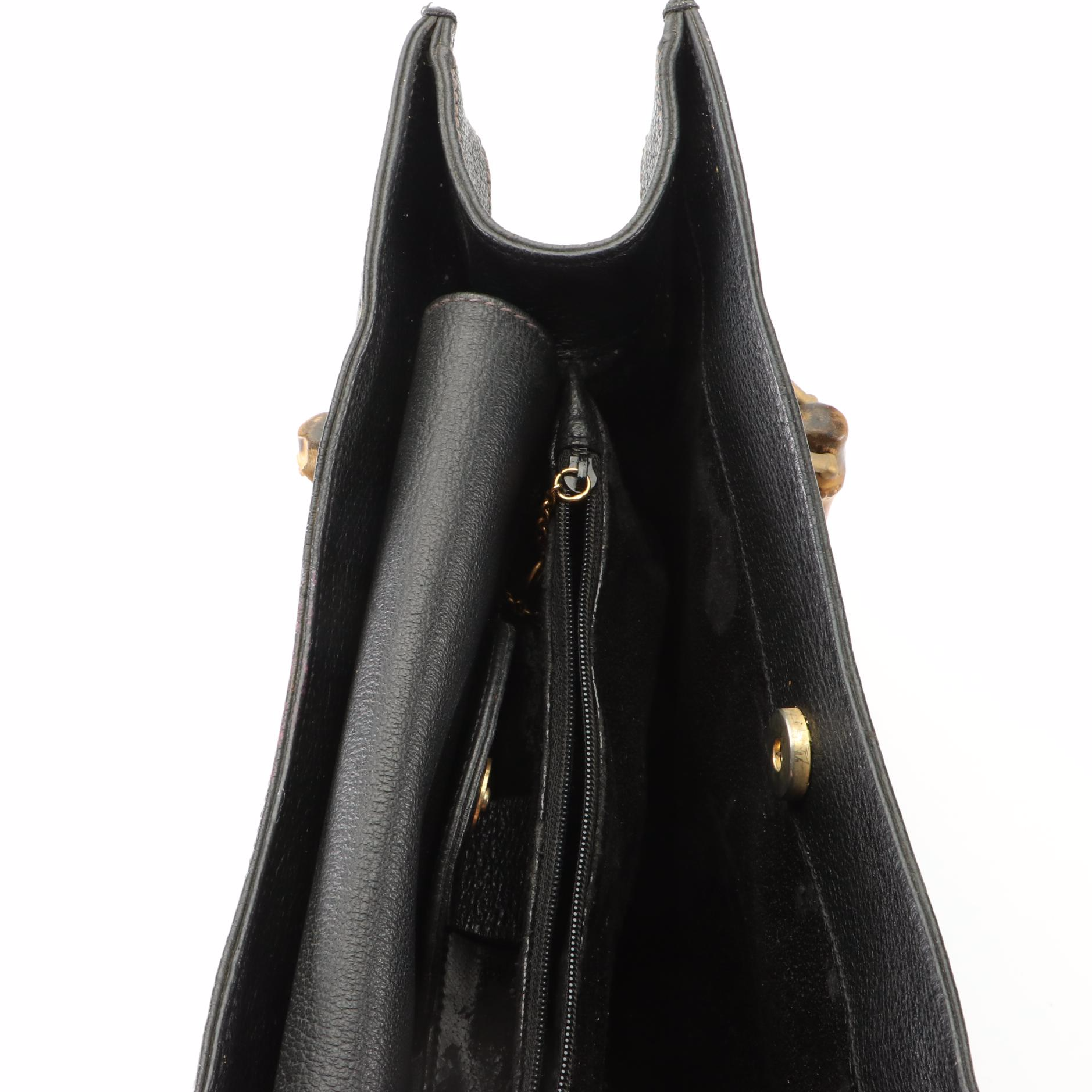 Gucci Bamboo Diana Tote Bag in Suede and Cinghiale Leather