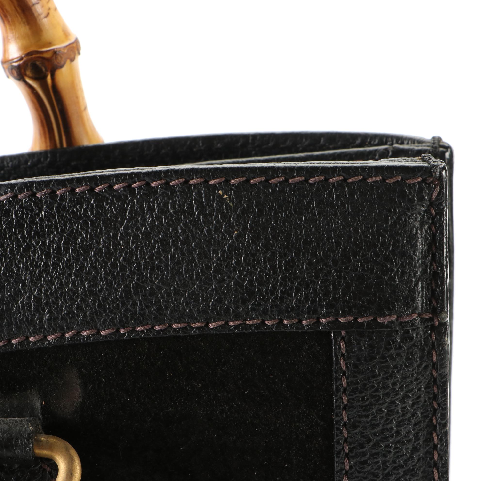 Gucci Bamboo Diana Tote Bag in Suede and Cinghiale Leather