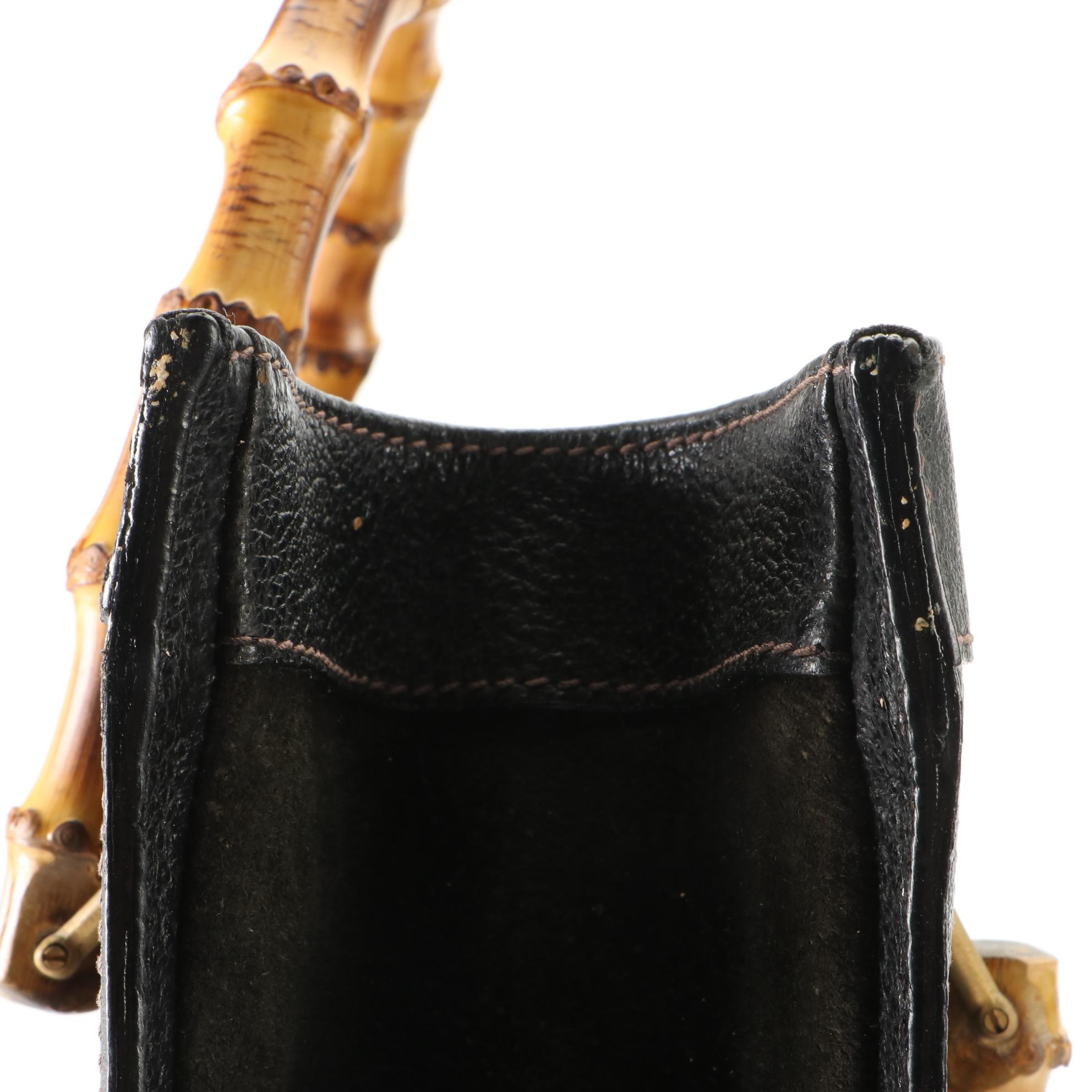 Gucci Bamboo Diana Tote Bag in Suede and Cinghiale Leather