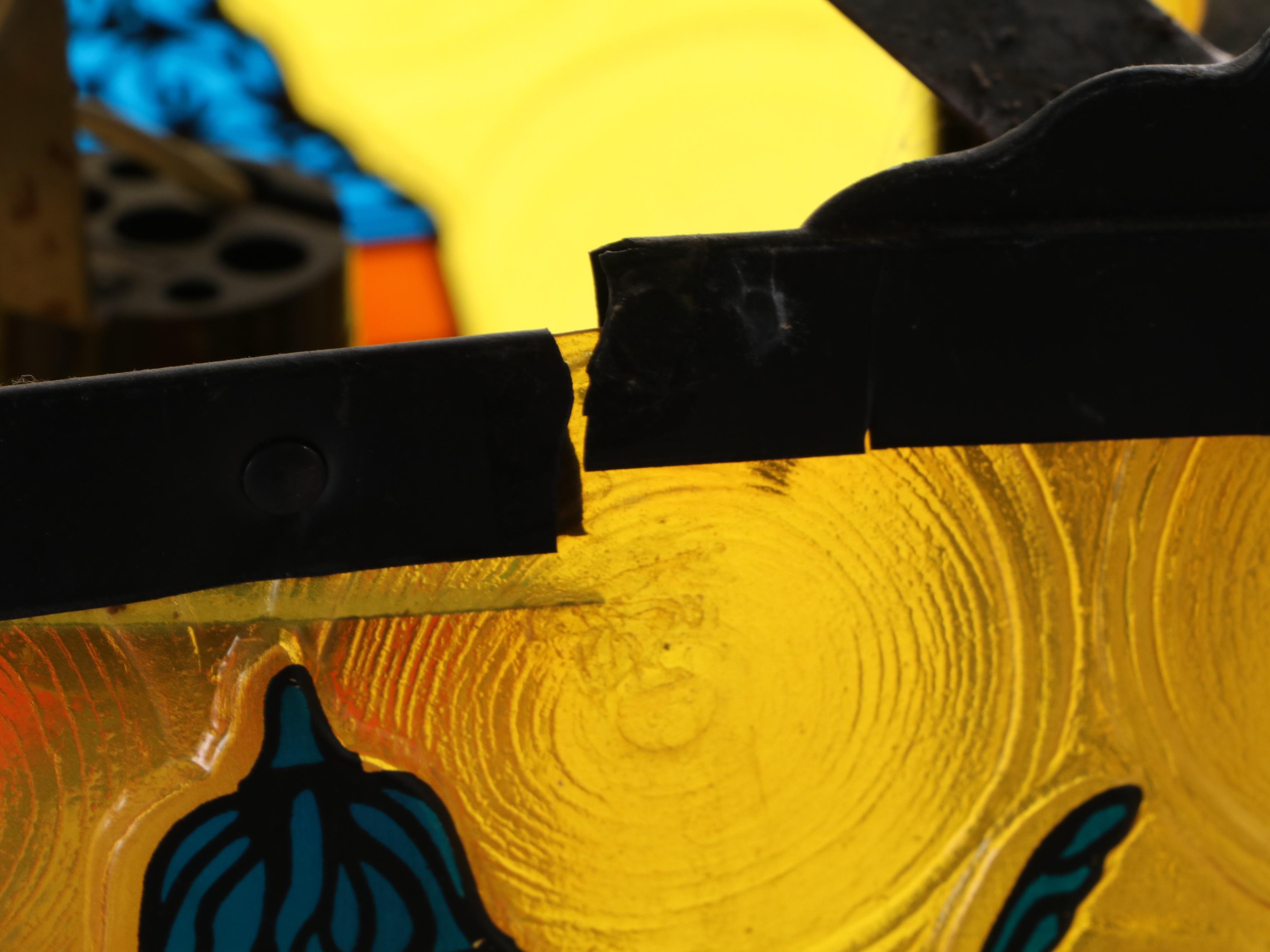 Hudepohl Beer Faux Stained Glass Advertising Ceiling Light