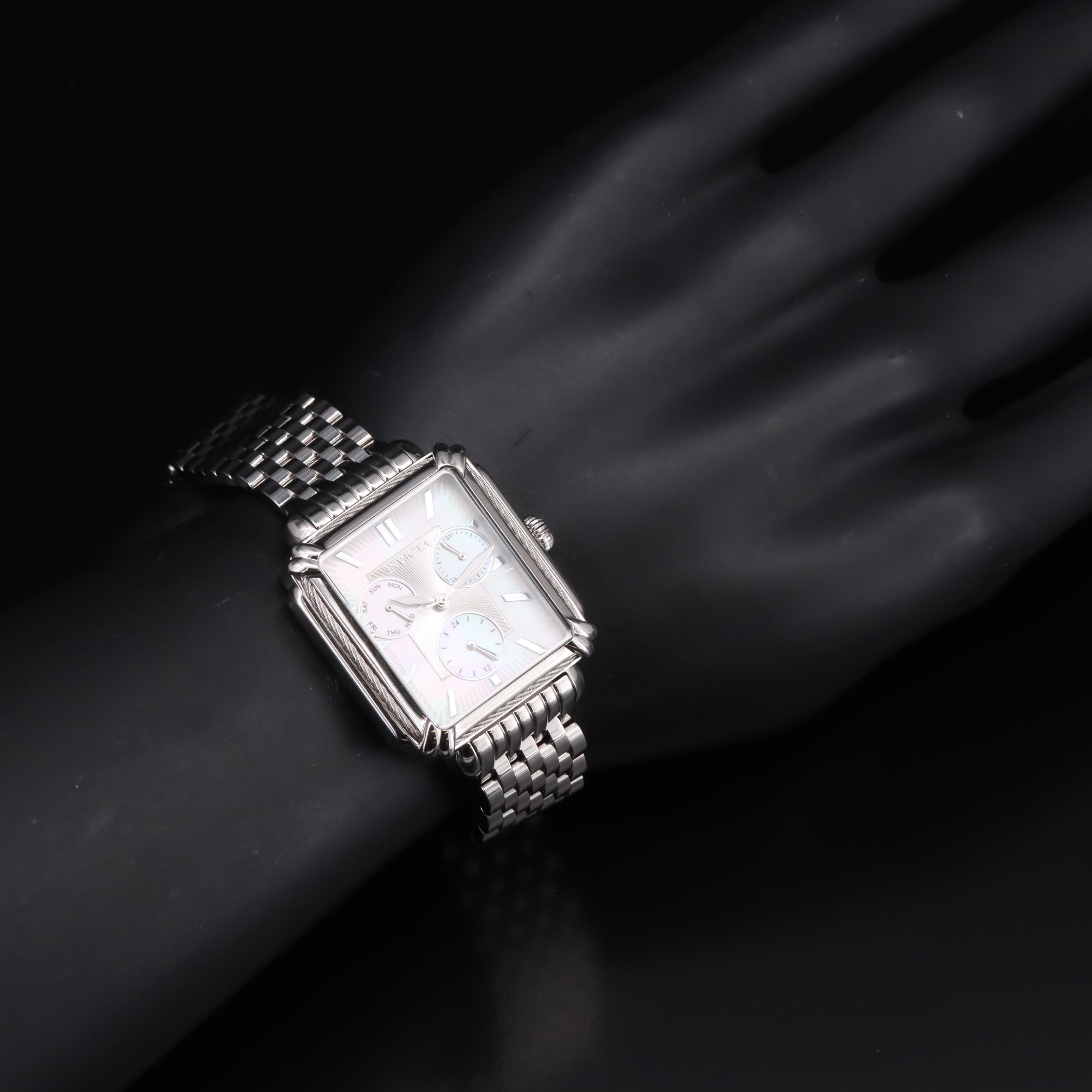 Invicta Wildflower Mother-of-Pearl Dial Day-Date Watch