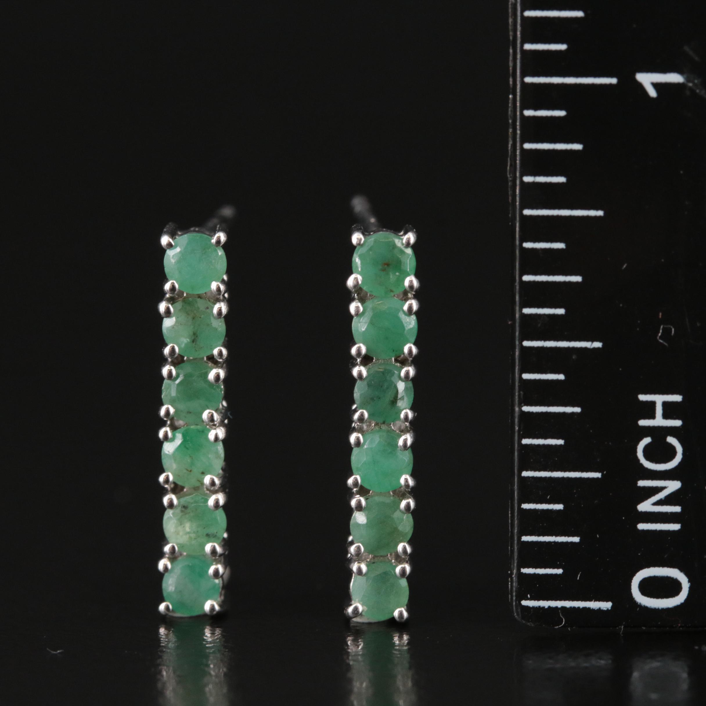 Sterling Emerald and Topaz Ring and Earrings