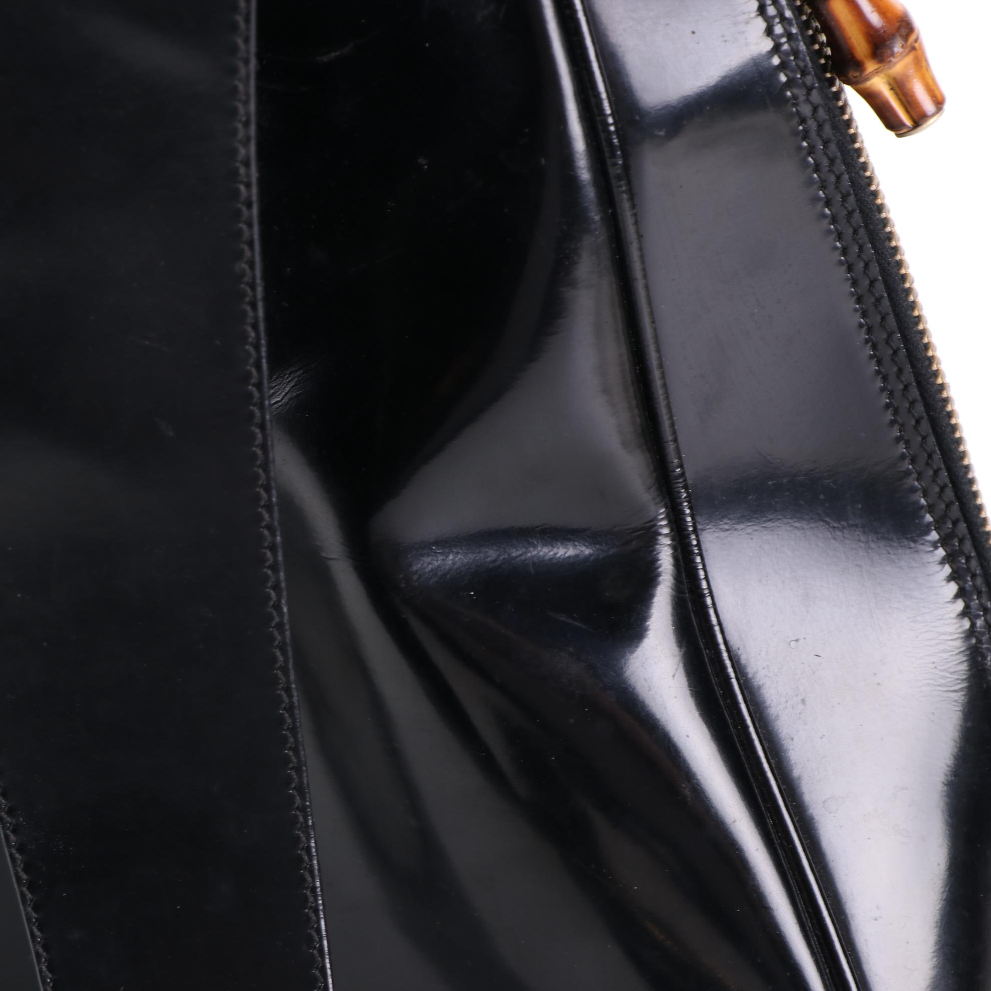 Gucci Sling Backpack in Mastercalf Glazed Leather with Bamboo Zip Pulls