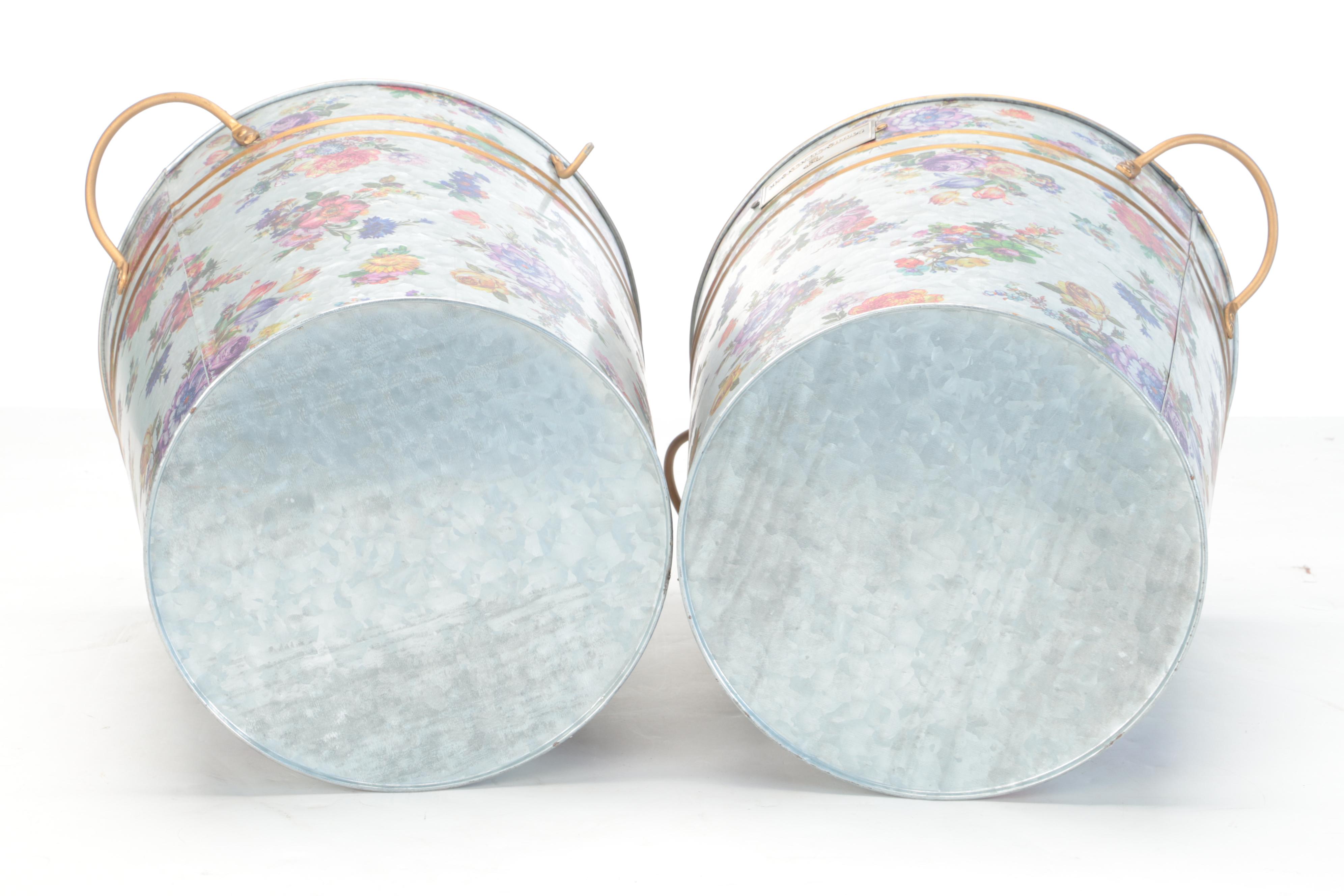 MacKenzie-Childs Flower Market Galvanized Containers with Scoops