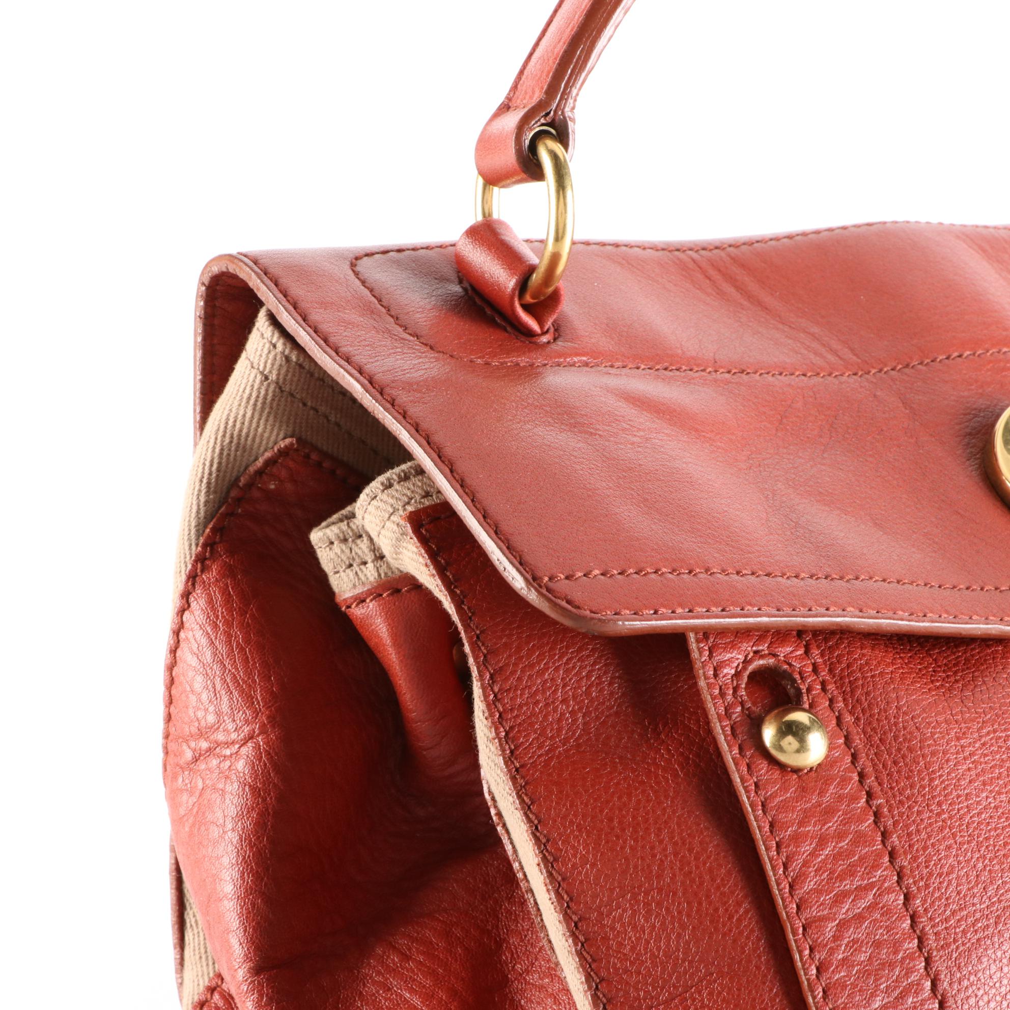 Yves Saint Laurent Muse Two Handbag in Calfskin Grained Leather and Textile