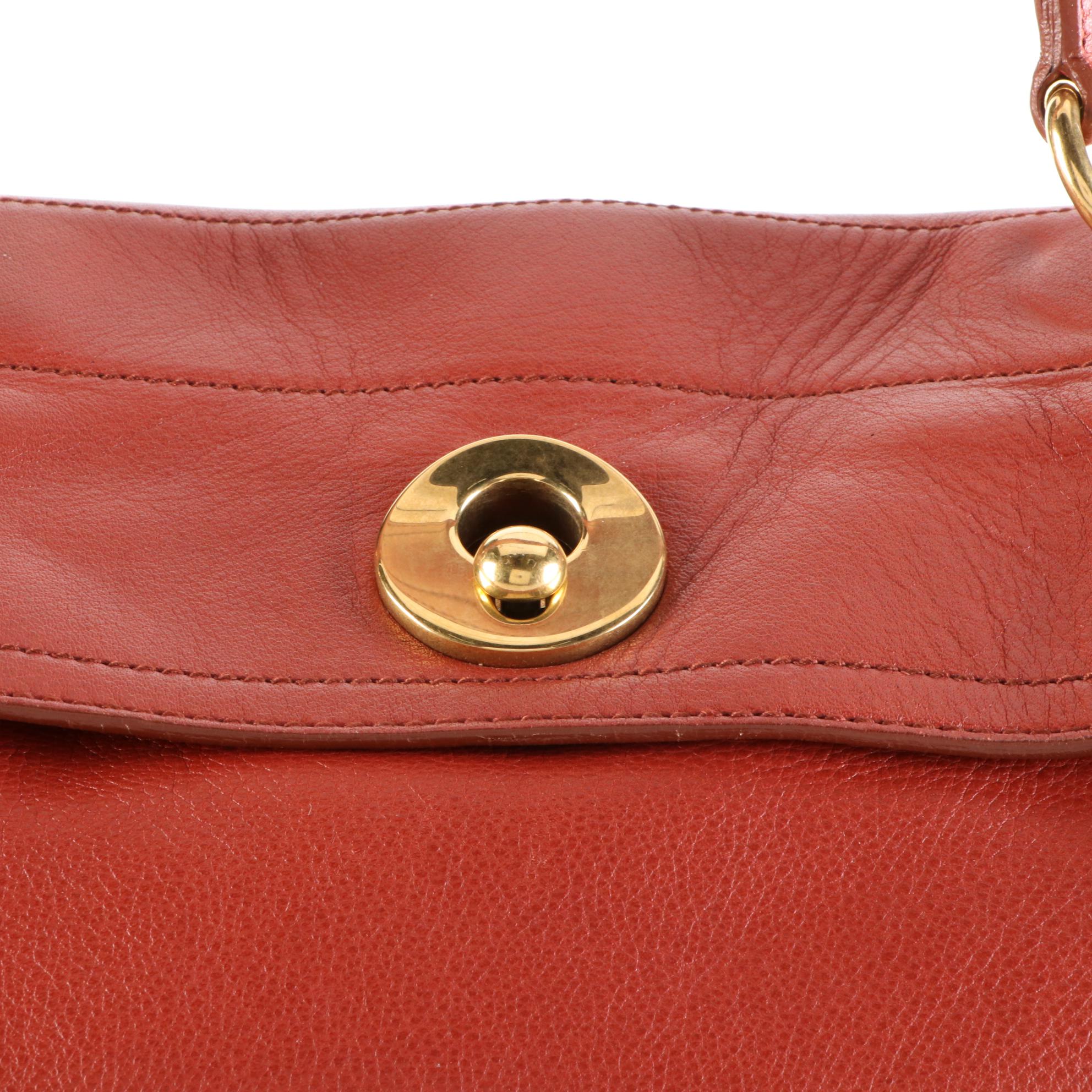 Yves Saint Laurent Muse Two Handbag in Calfskin Grained Leather and Textile