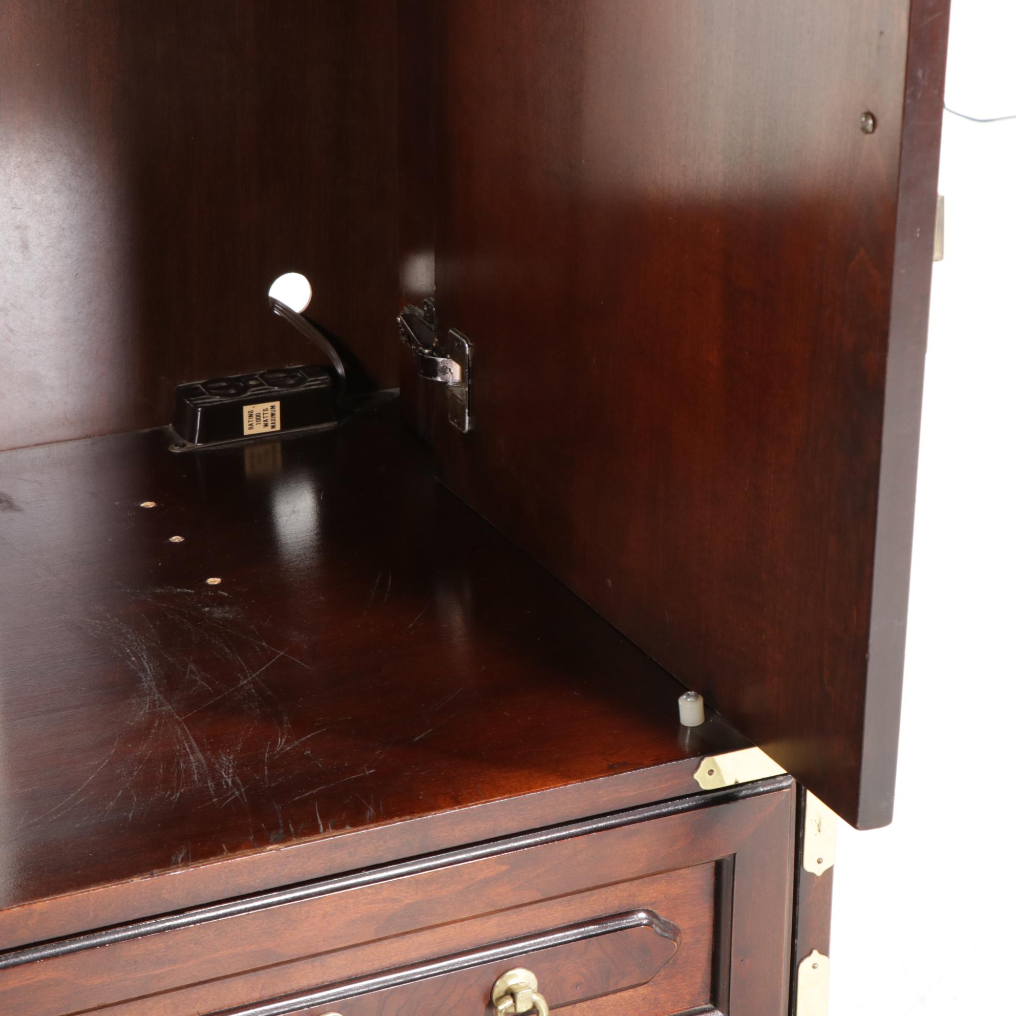 Bernhardt Chinese Style Wall Unit Cabinets and Shelves, Late 20th Century