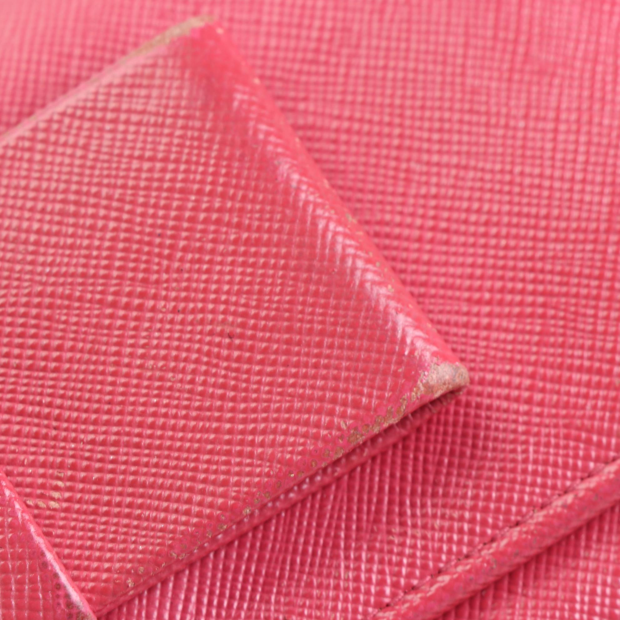 Prada Long Wallet with Bow in Saffiano Leather