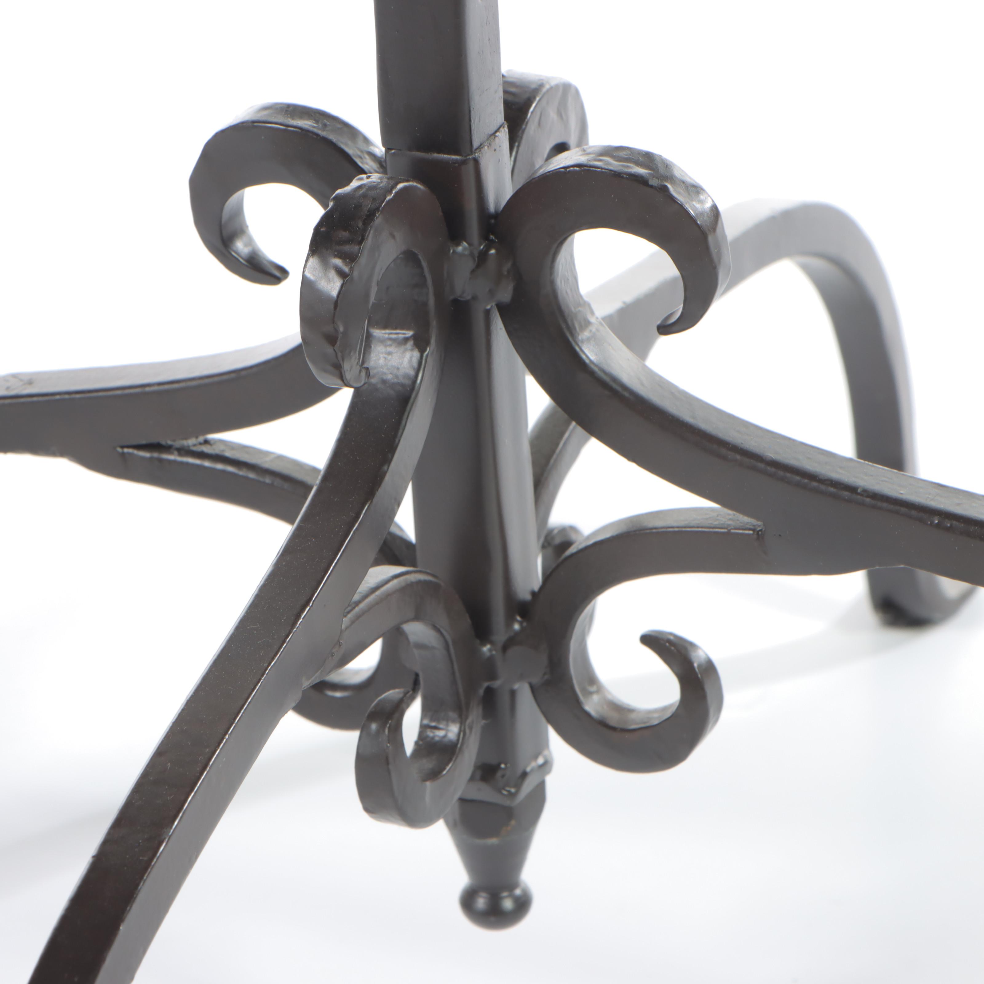 Patinated and Scrolled Metal Adjustable Music Stand