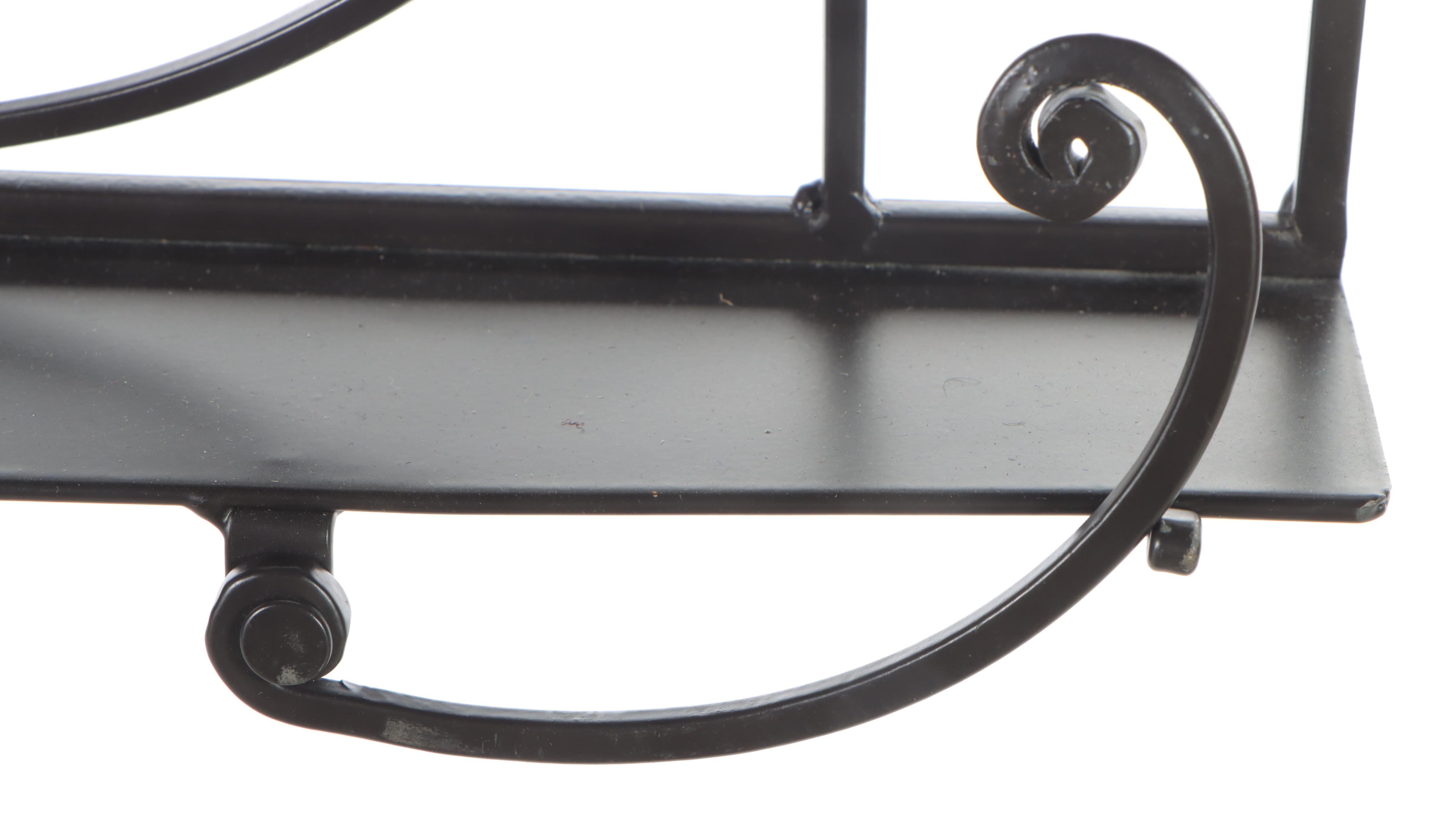 Patinated and Scrolled Metal Adjustable Music Stand