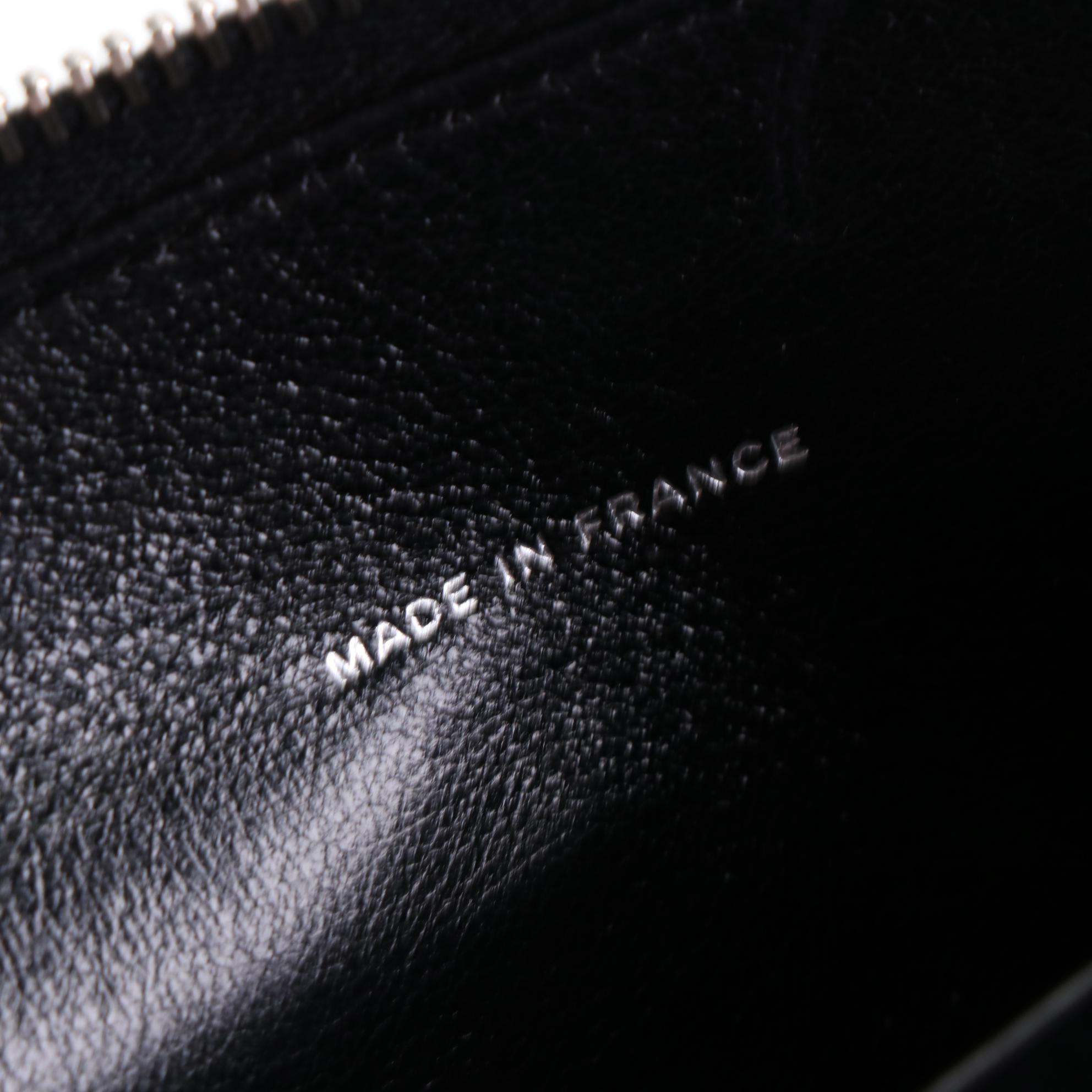 Chanel Zip-Around Wallet in Black Leather with CC Logo