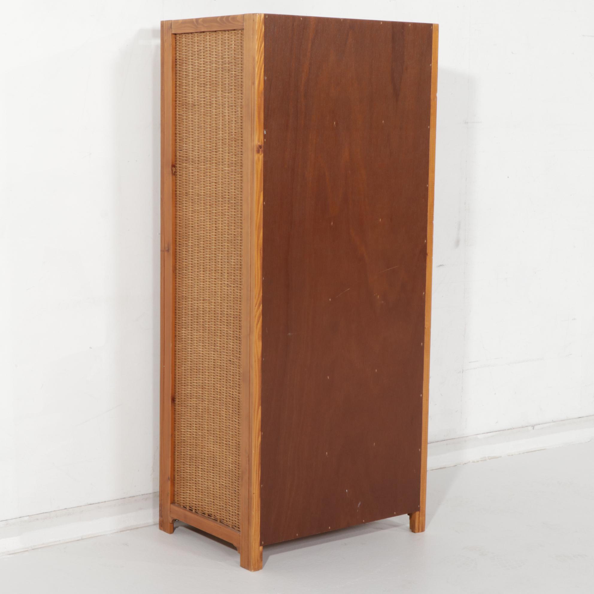 Pier 1 "San Angelo" Wicker Nightstands and Headboard with 8-Basket Wooden Chest