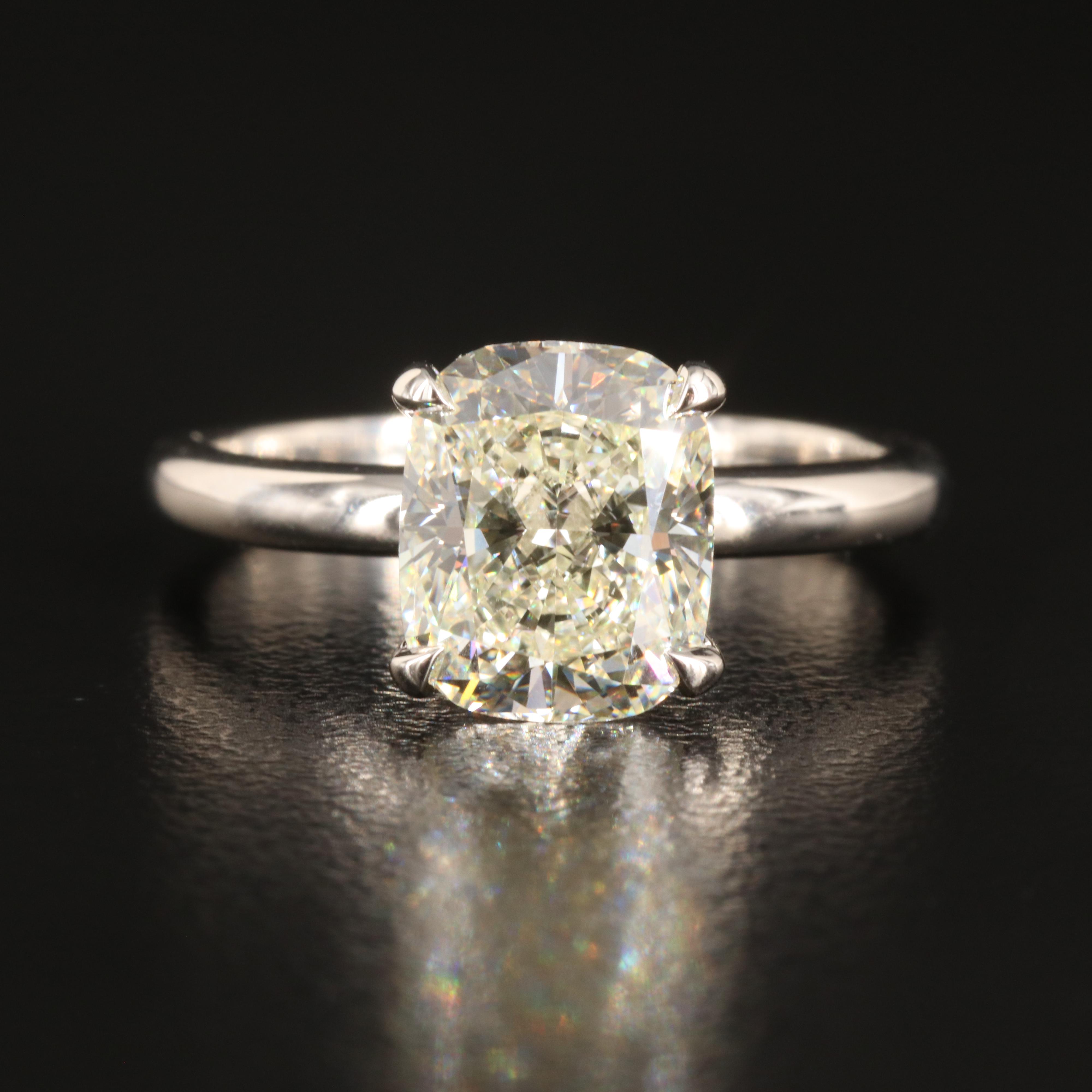 Platinum 3.41 CT Lab Grown Diamond Solitaire Ring