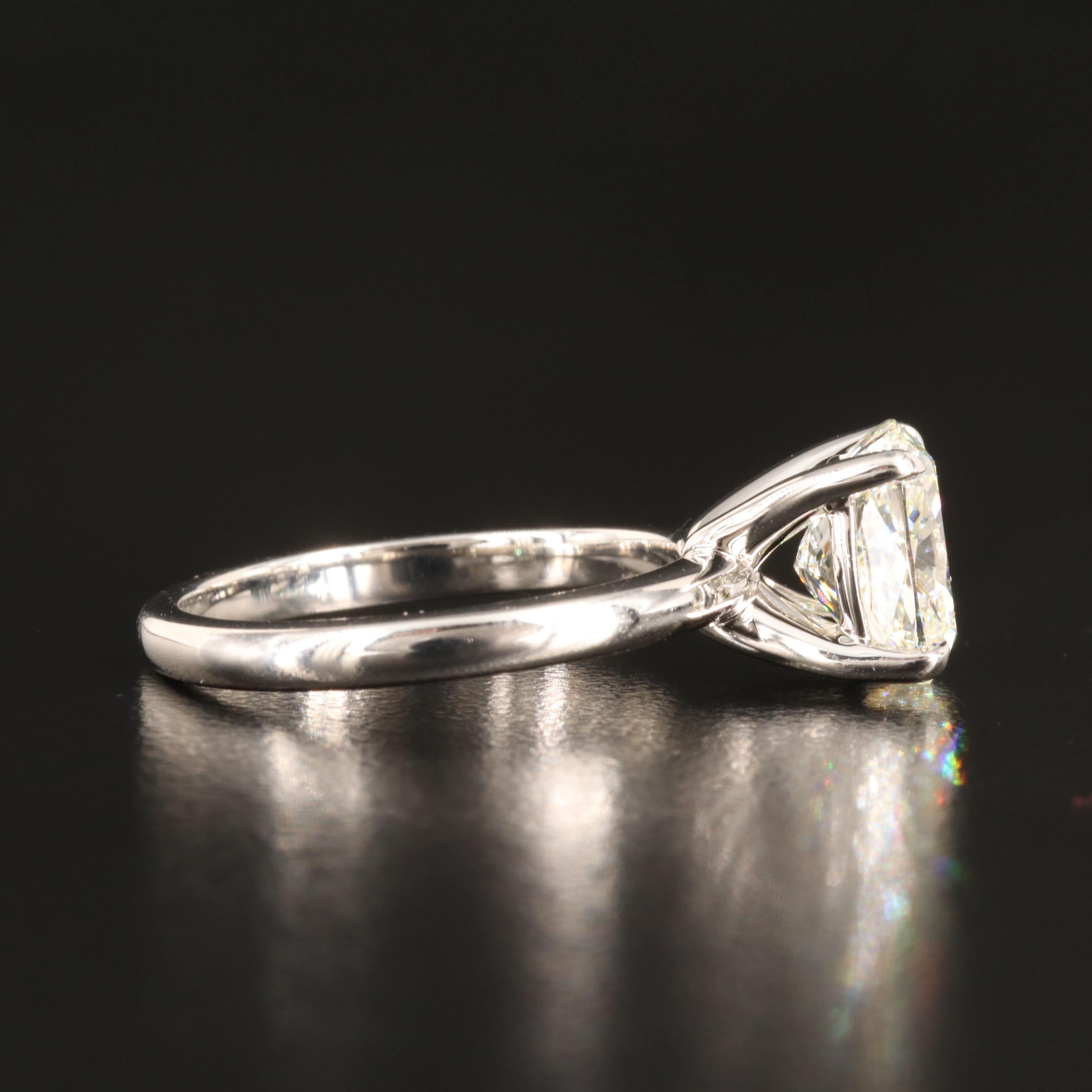 Platinum 3.41 CT Lab Grown Diamond Solitaire Ring