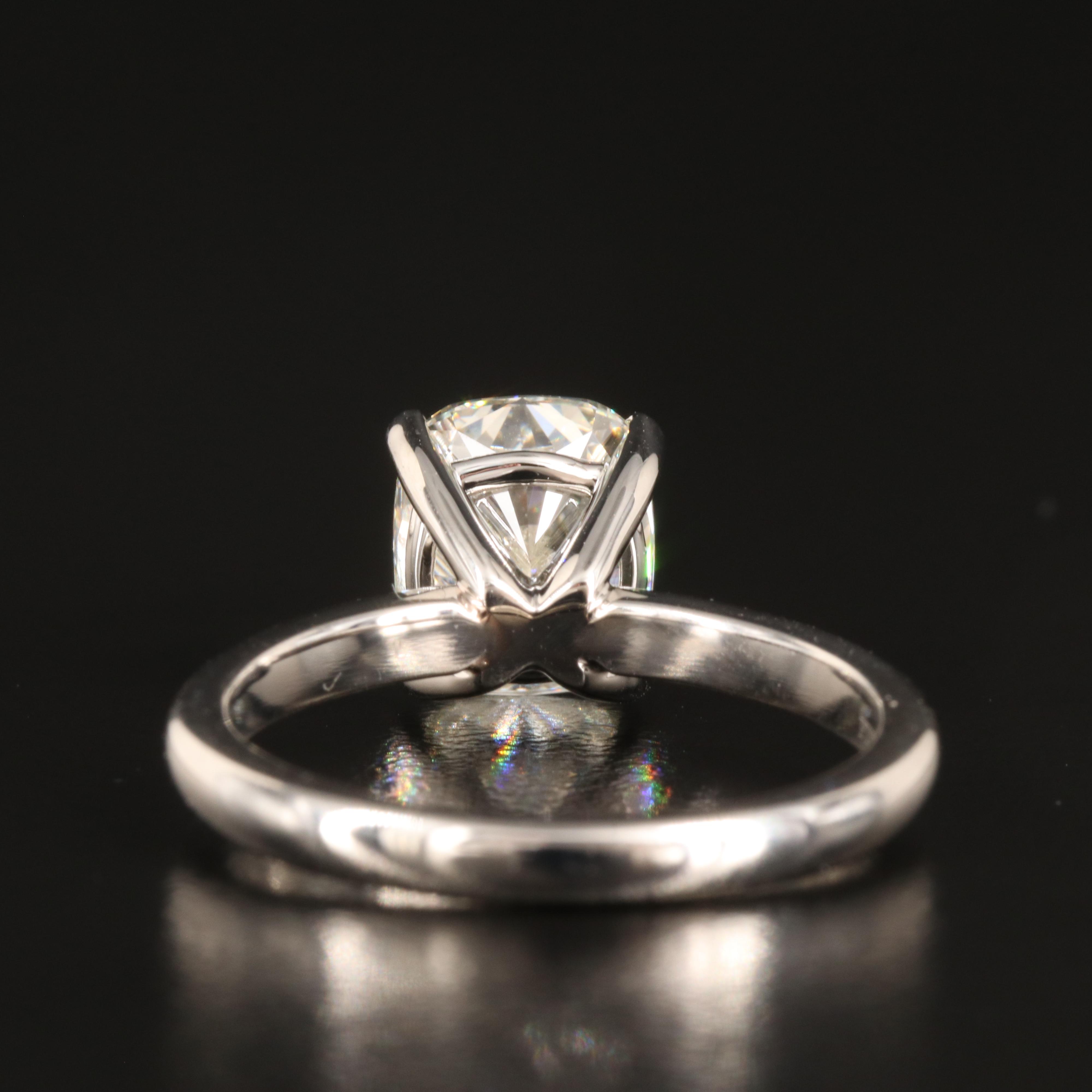Platinum 3.41 CT Lab Grown Diamond Solitaire Ring