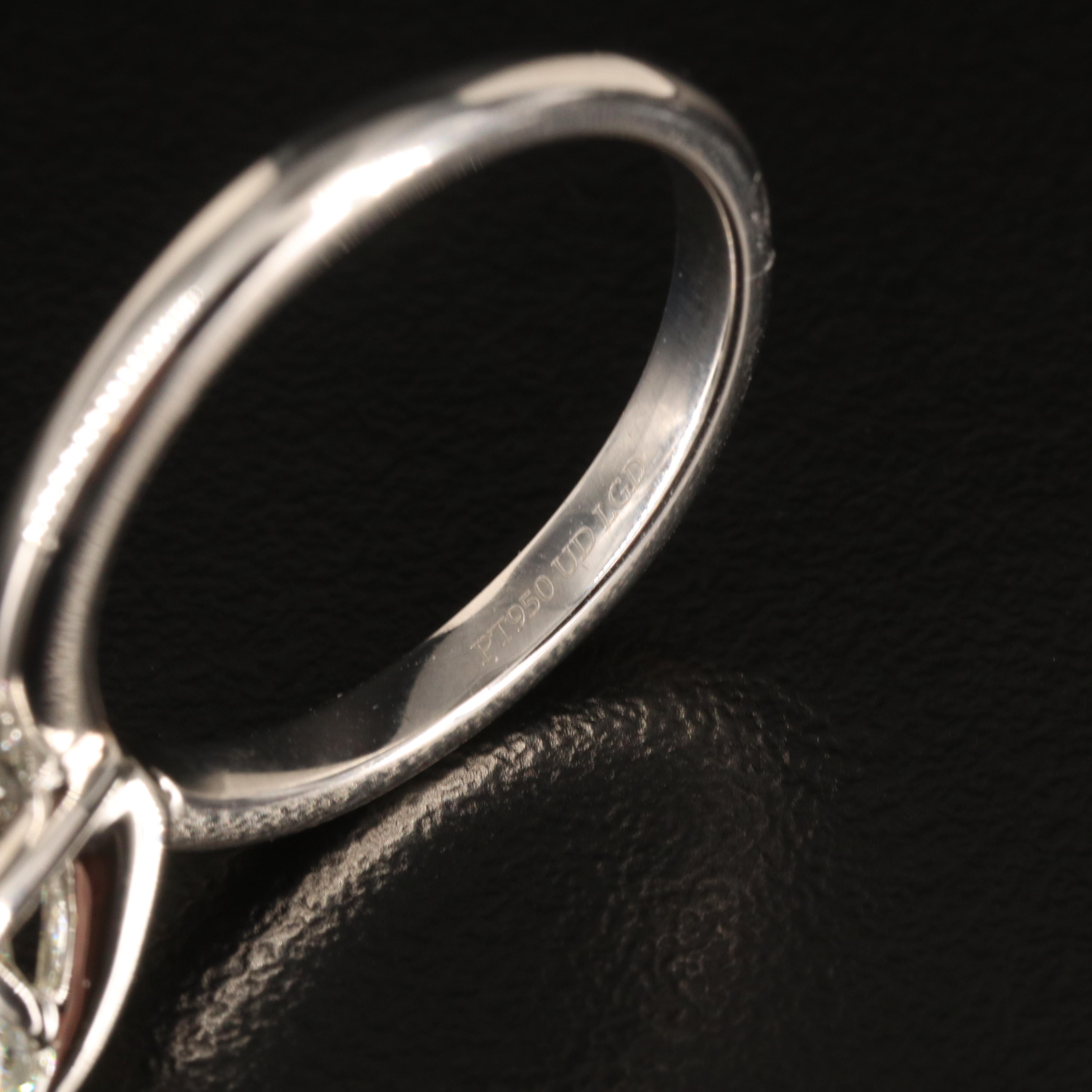 Platinum 3.41 CT Lab Grown Diamond Solitaire Ring