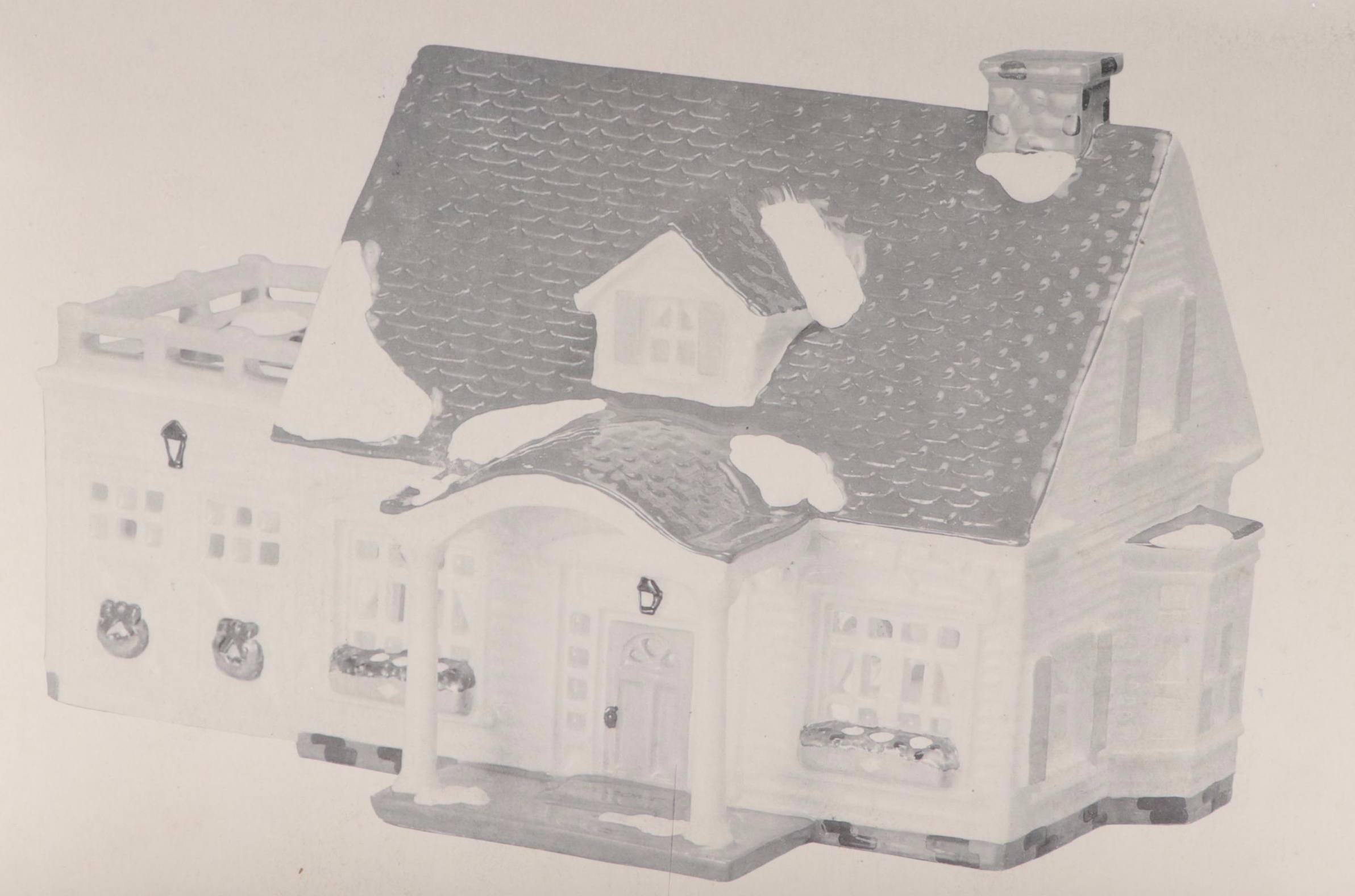 Department 56 Porcelain "56 Flavors" with Other Snow Village Houses