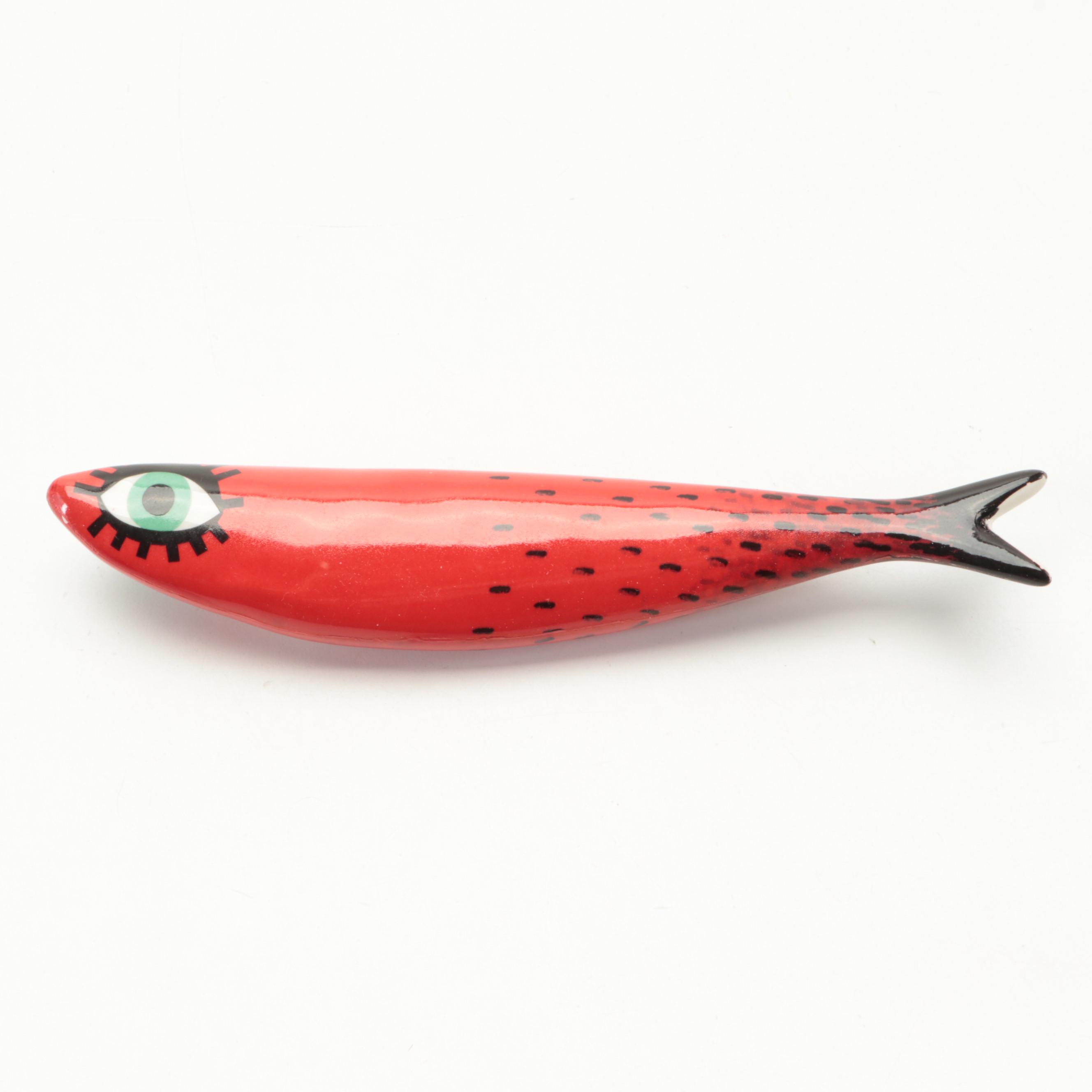 Tiago Albuquerque for Bordallo Pinheiro Ceramic Faience Sardine Figurines