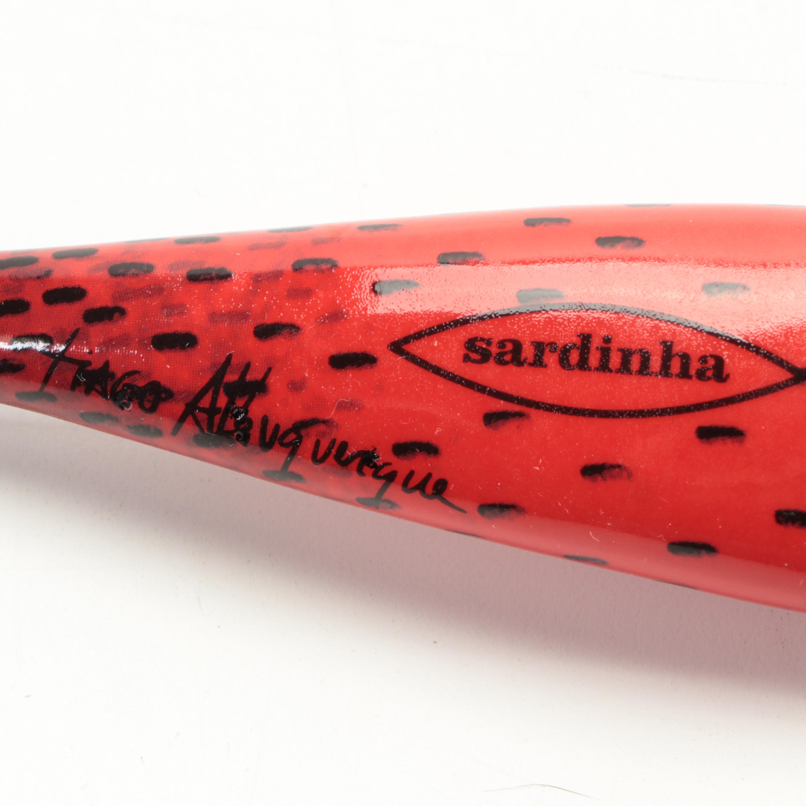 Tiago Albuquerque for Bordallo Pinheiro Ceramic Faience Sardine Figurines