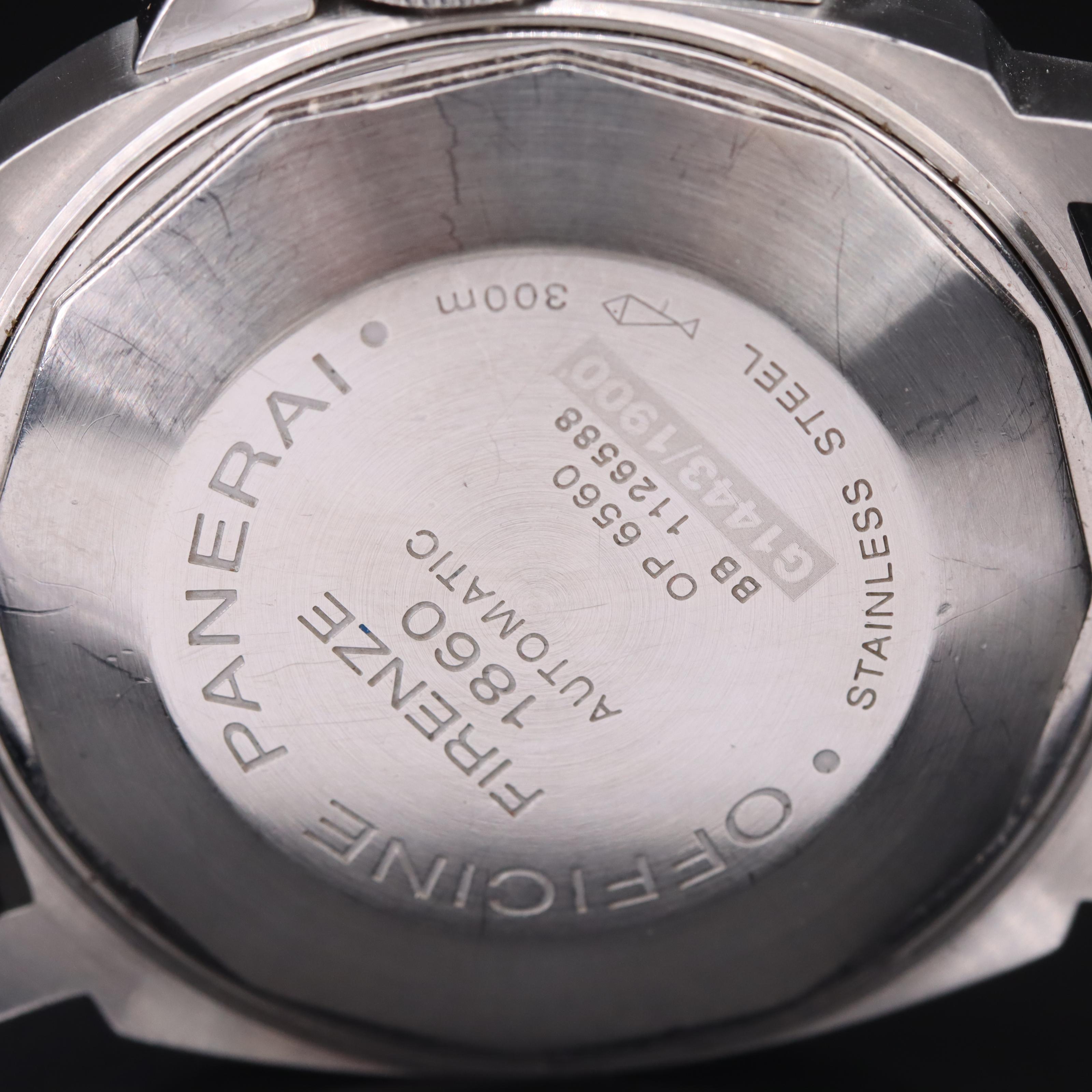 Panerai Luminor Marina Date 40mm Black Steel Automatic Watch