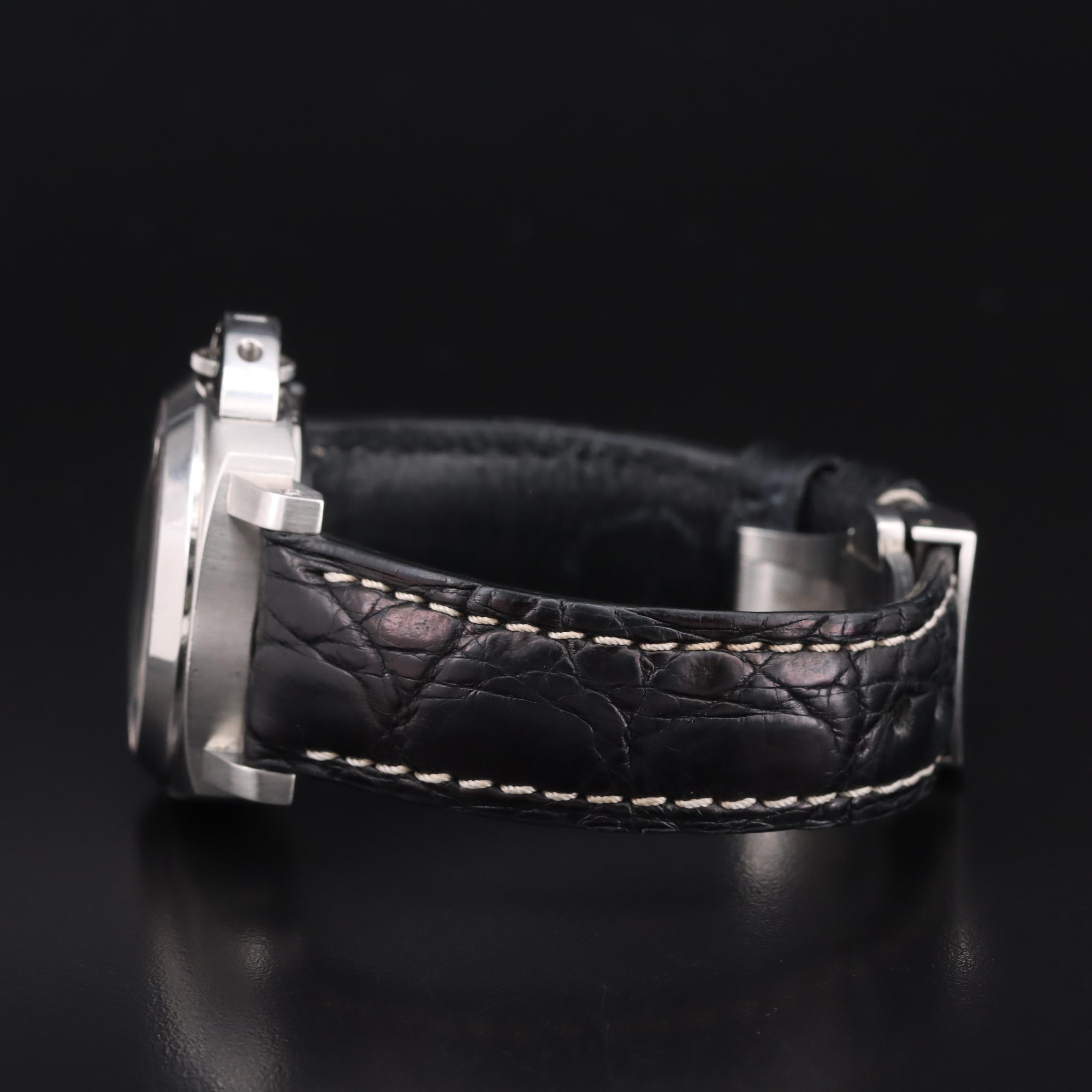 Panerai Luminor Marina Date 40mm Black Steel Automatic Watch