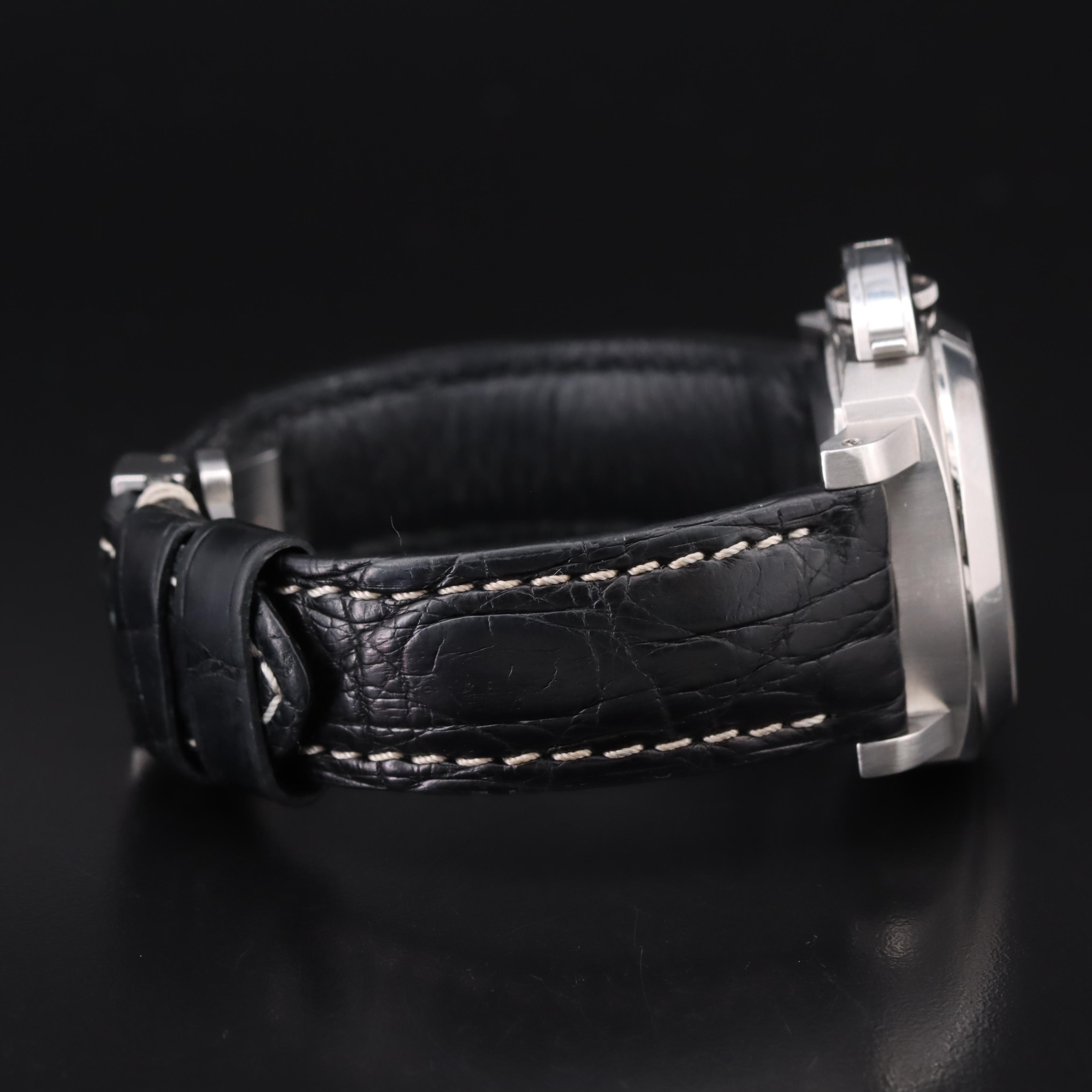 Panerai Luminor Marina Date 40mm Black Steel Automatic Watch