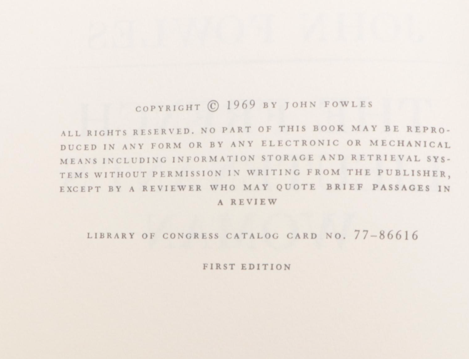 First Edition "The French Lieutenant's Woman" by John Fowles with Other Fiction