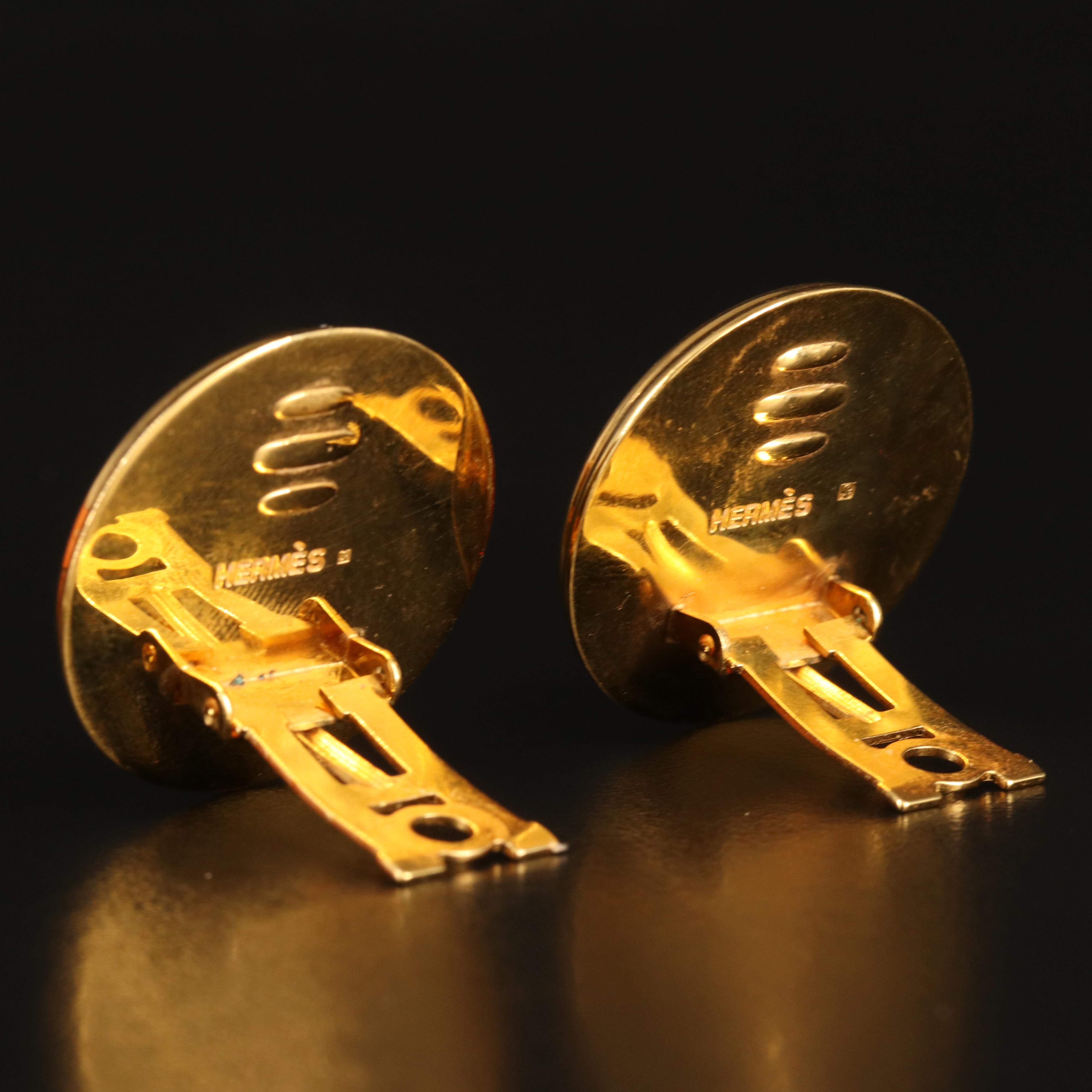 Hermès Enamel Earrings