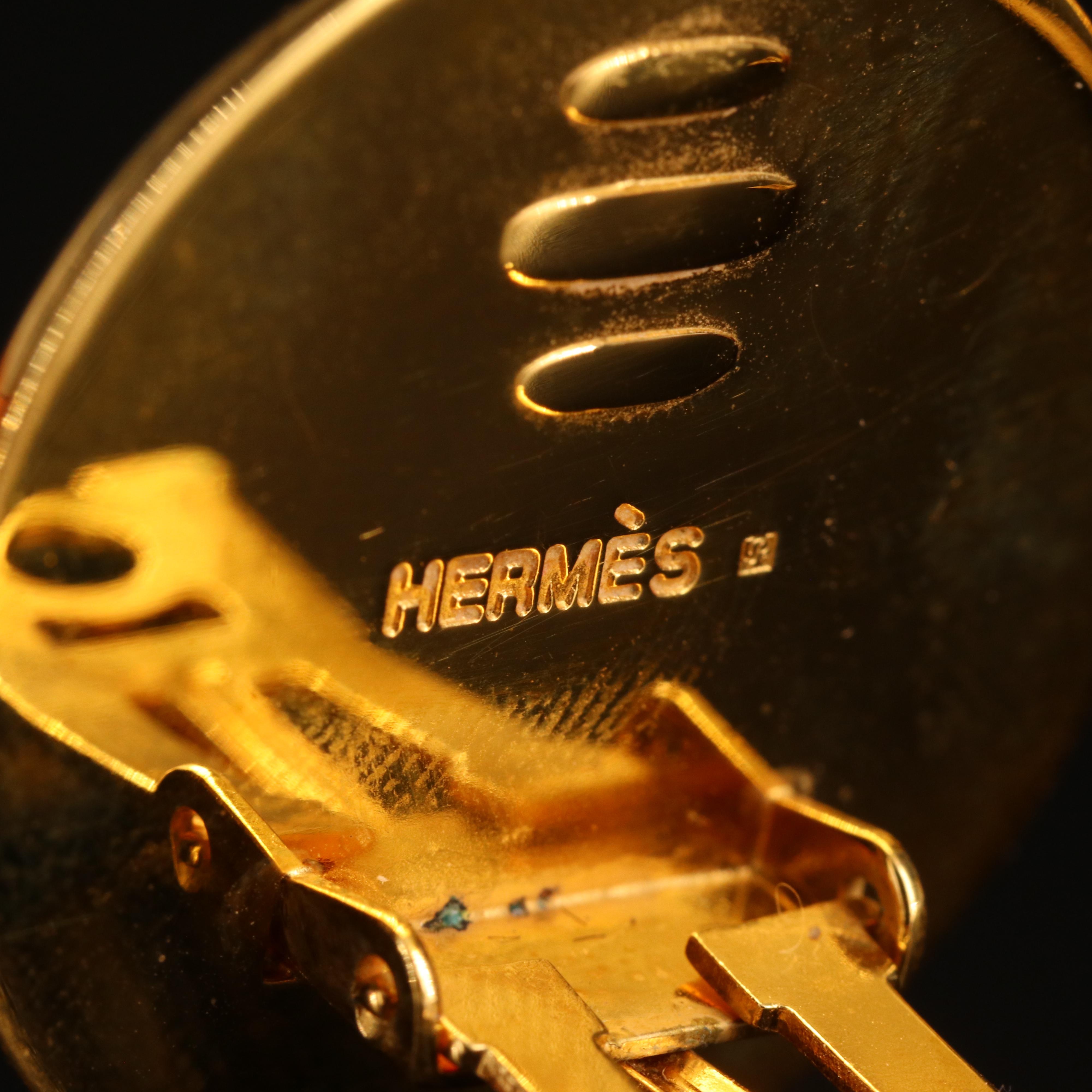 Hermès Enamel Earrings