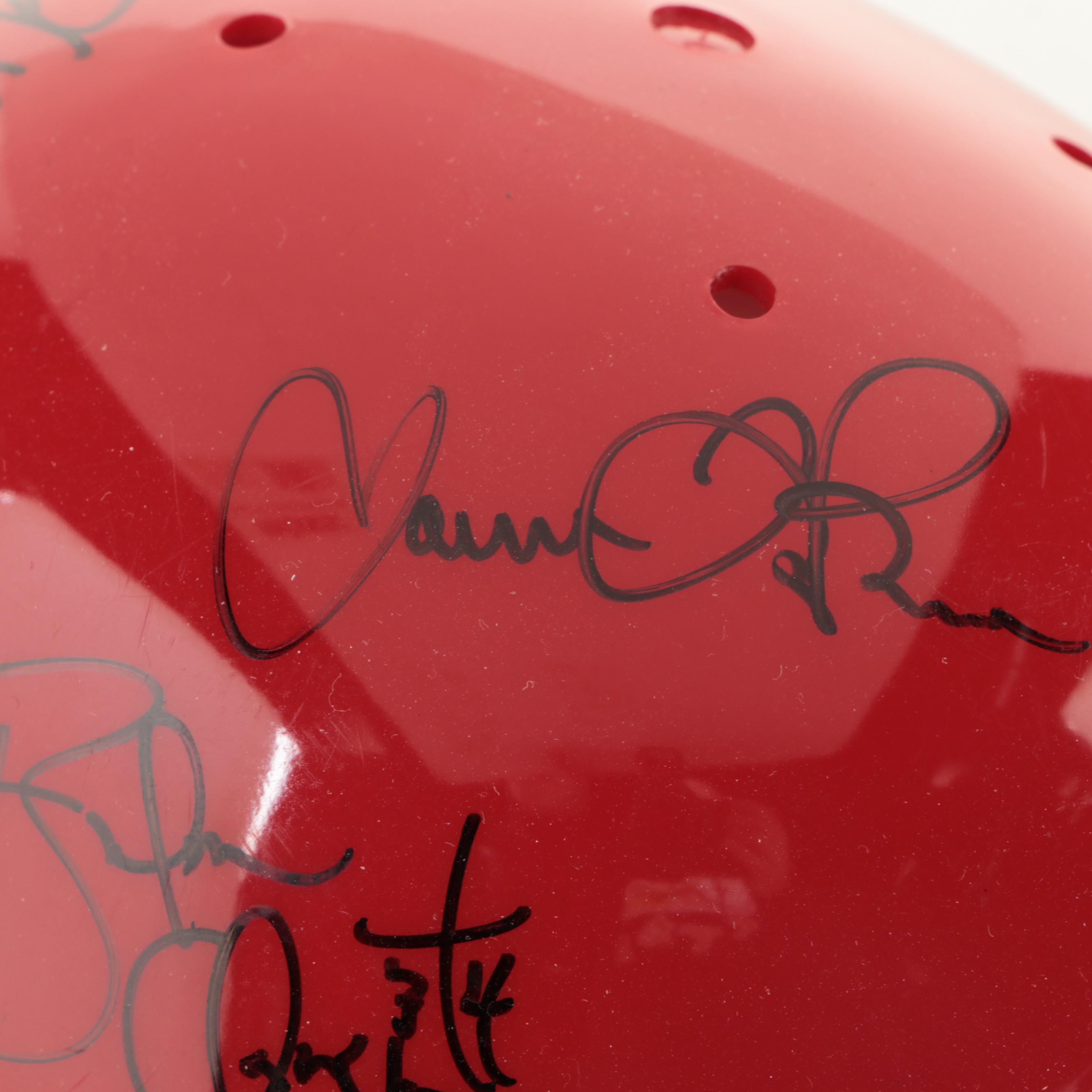 2006 Cincinnati Reds Signed Mini Helmet with López, Claussen and More