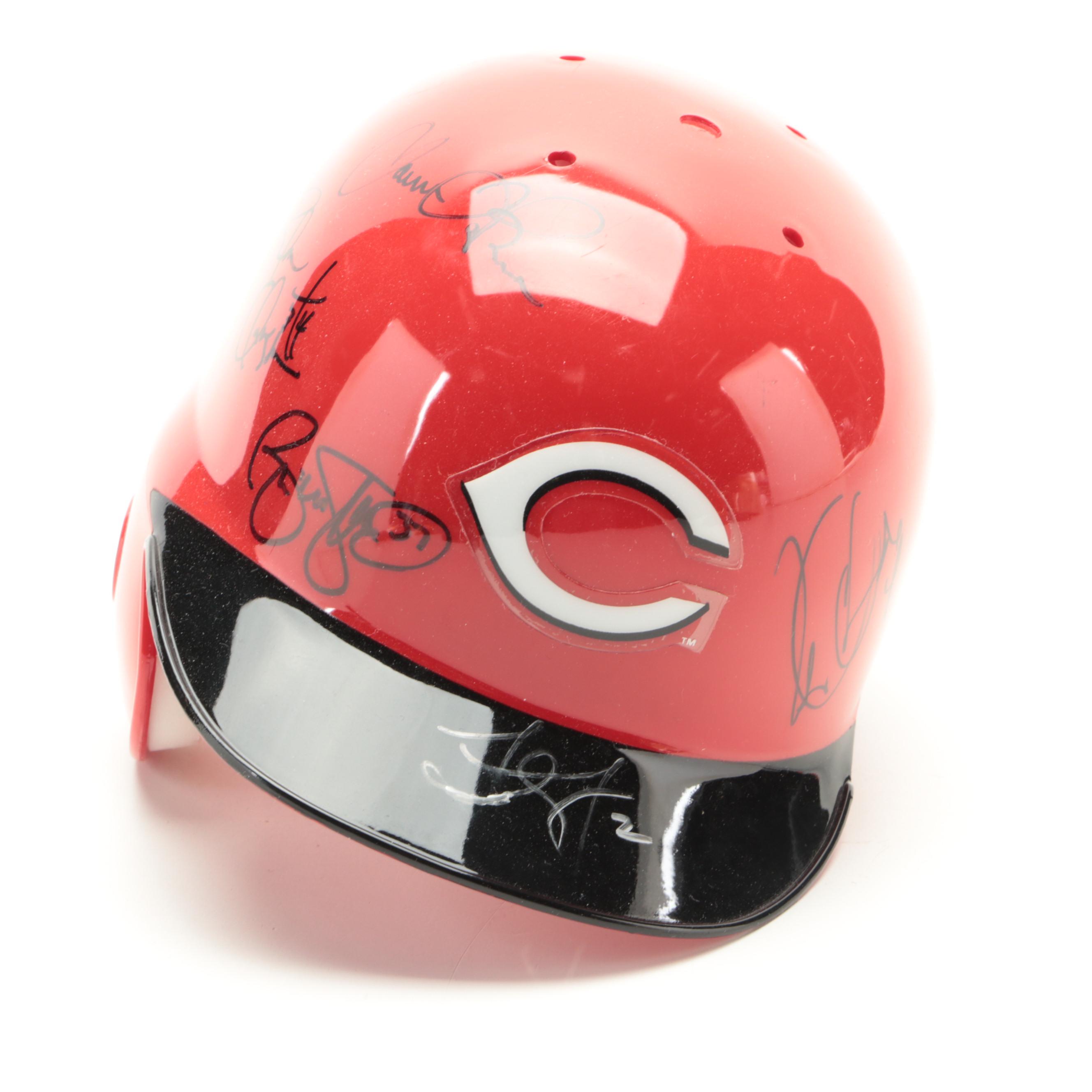 2006 Cincinnati Reds Signed Mini Helmet with López, Claussen and More